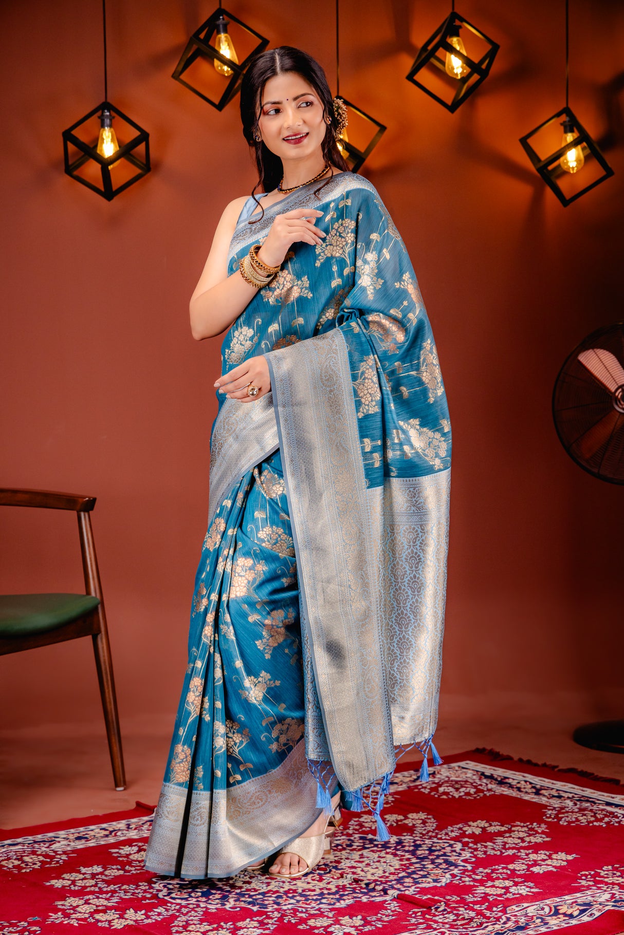 Mimosa Women's Woven Design Kanjivaram Style Art Silk Saree With Blouse Piece : SA00001736SFFREE