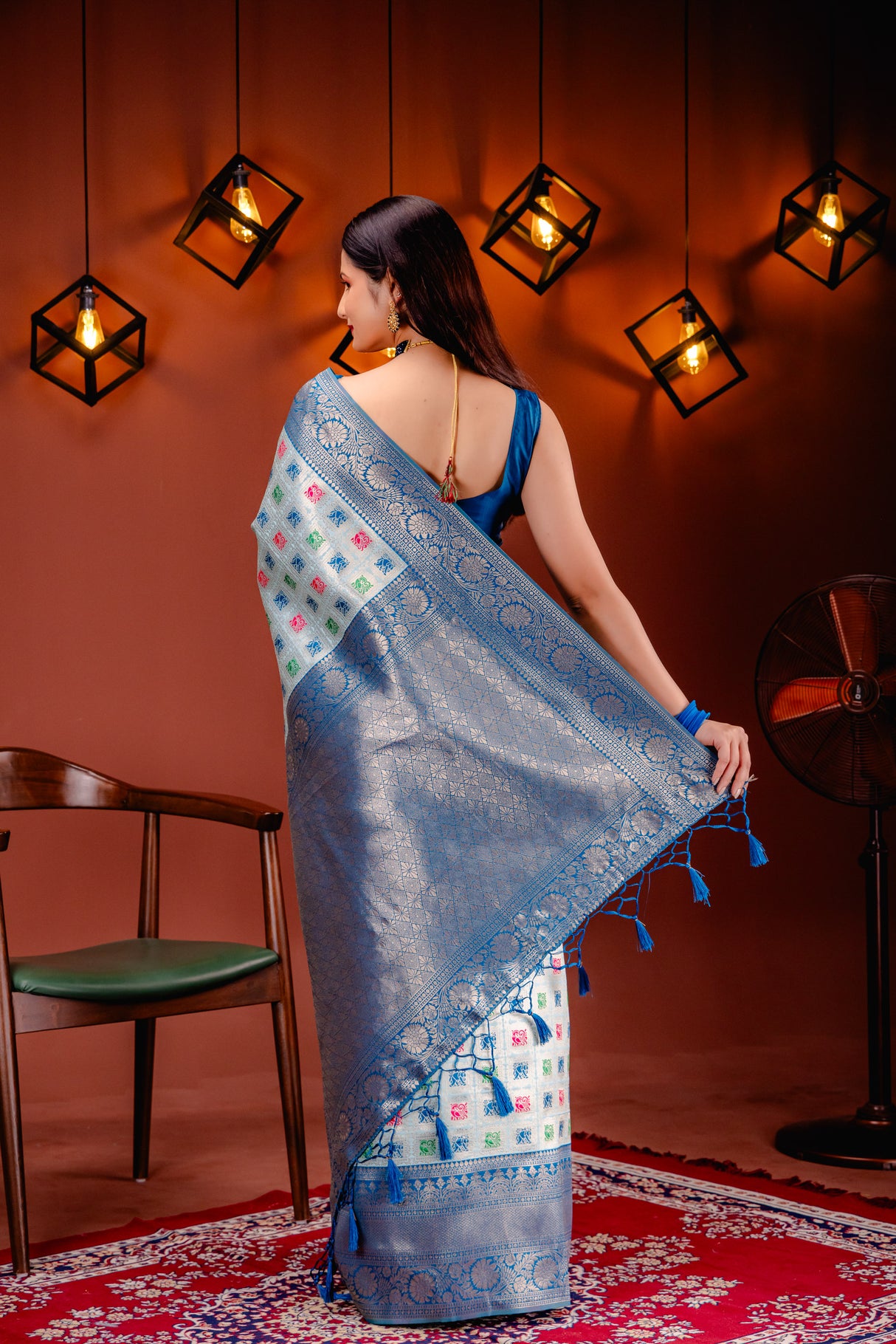 Mimosa Women's Woven Design Kanjivaram Style Art Silk Saree With Blouse Piece : SA00001655SFFREE