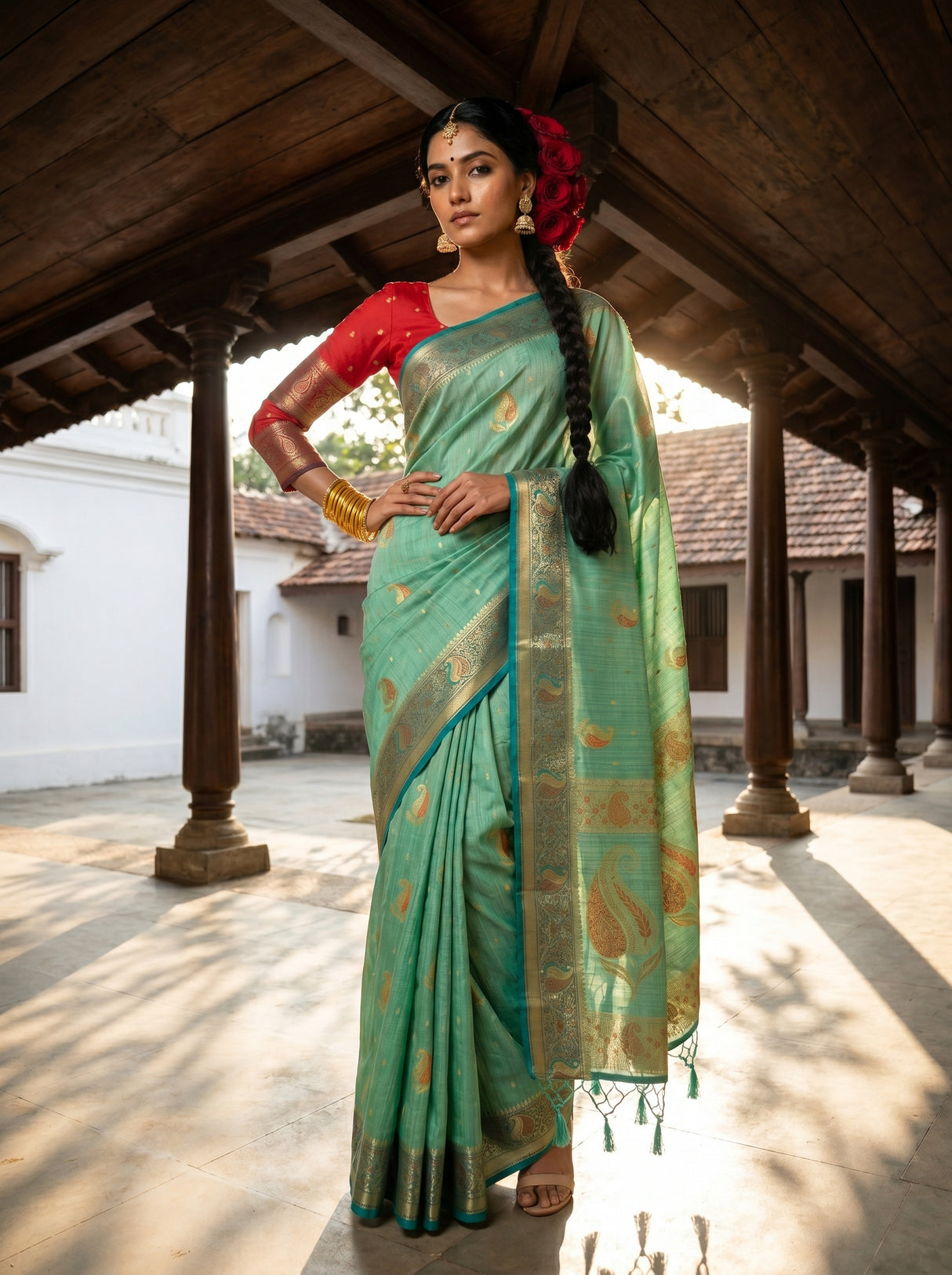MIMOSA Saree Saree — pose 4 styling detail