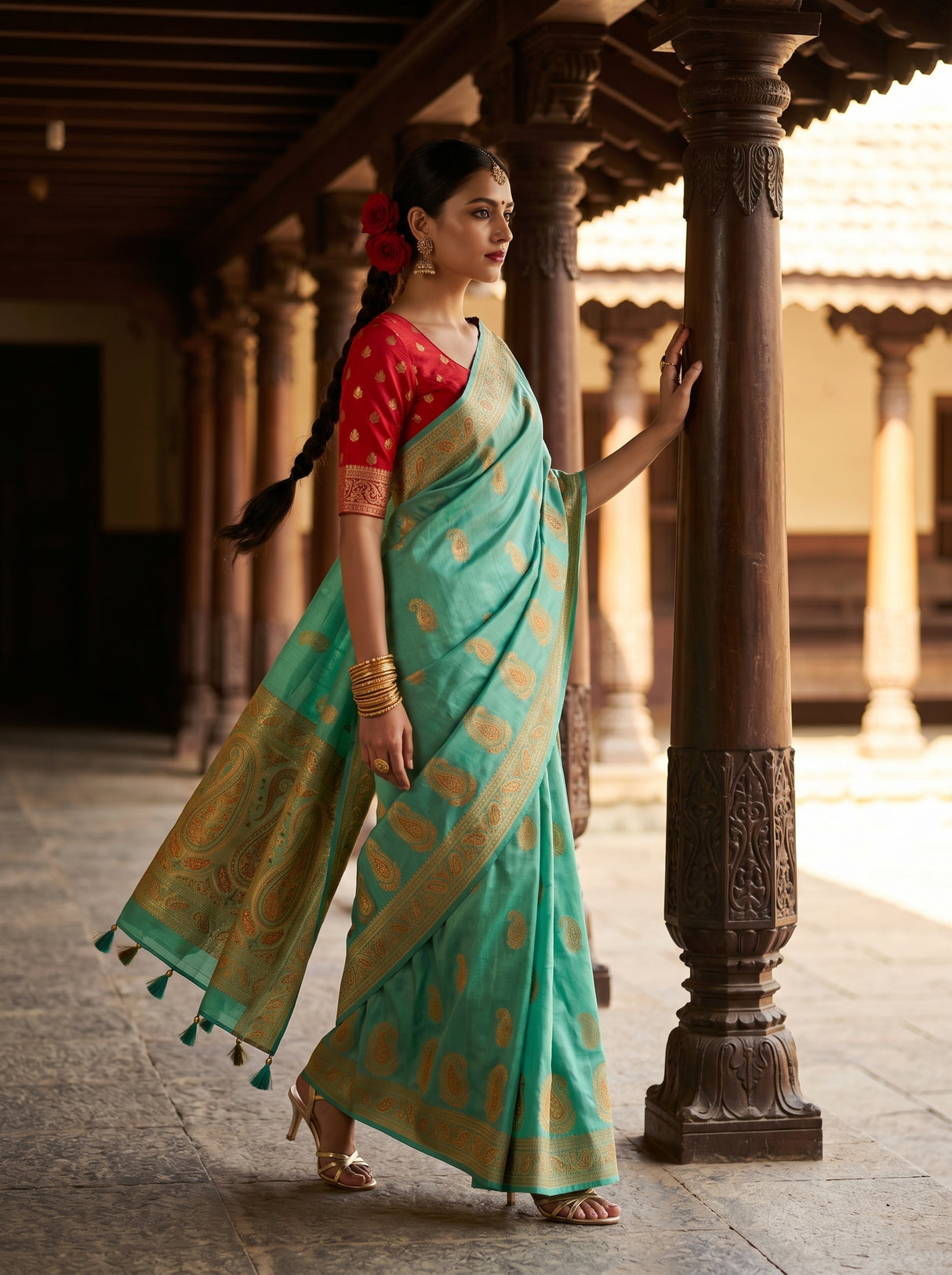 MIMOSA Saree Saree — pose 6 styling detail