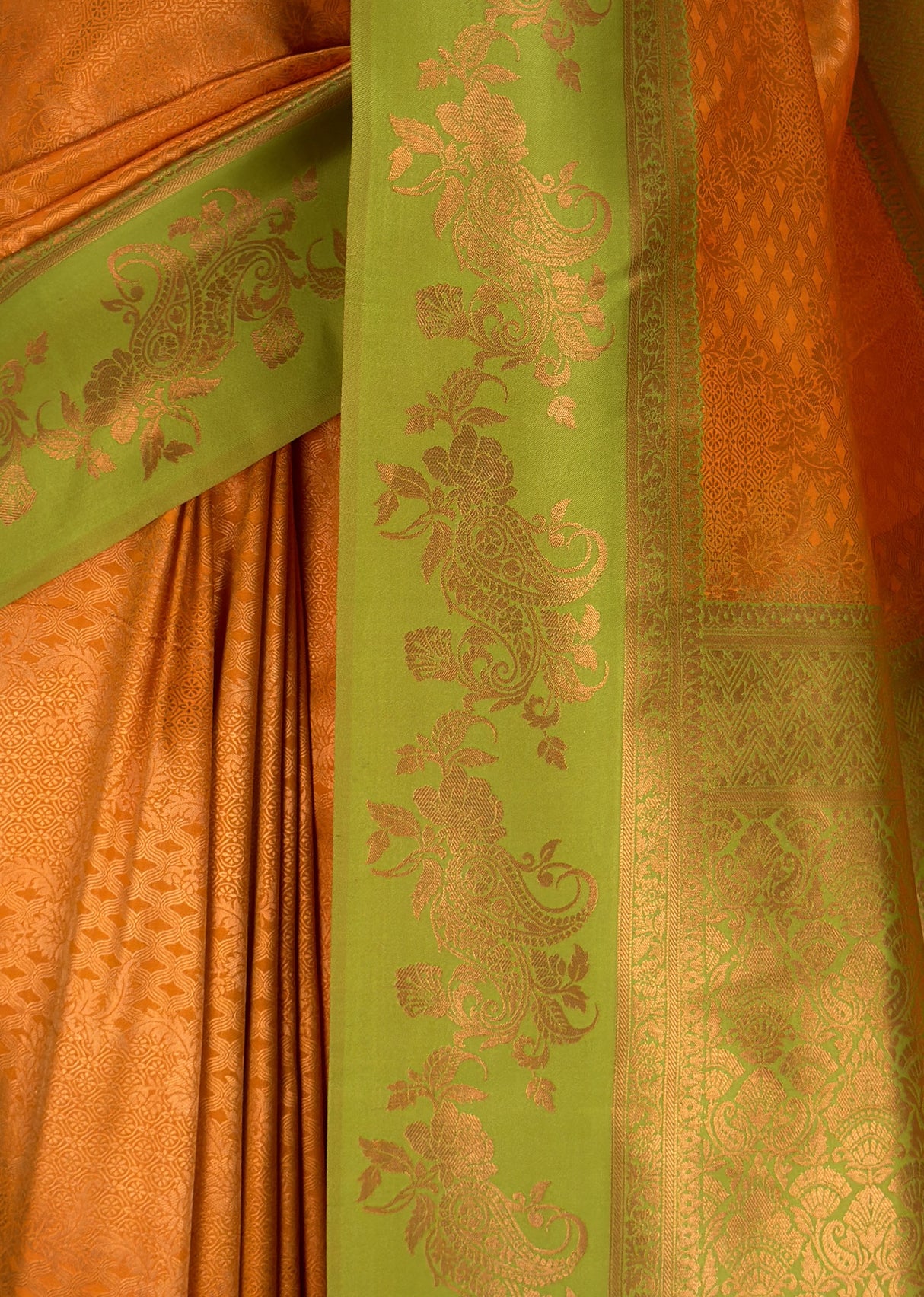 MIMOSA Gold Kanjivaram Art silk Saree β fleets shot full lifestyle