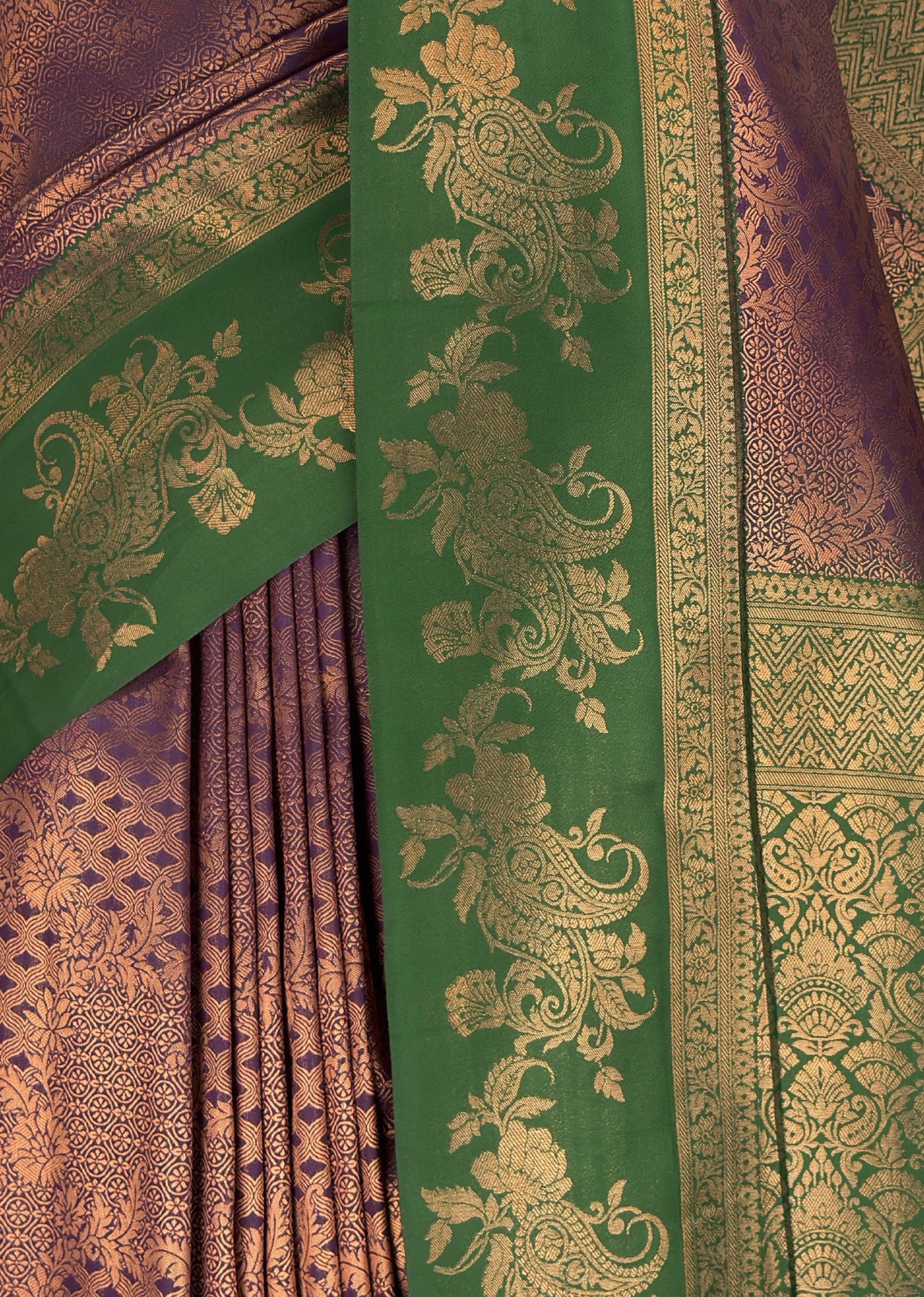 MIMOSA Wine Kanjivaram Art silk Saree β fleets shot full lifestyle