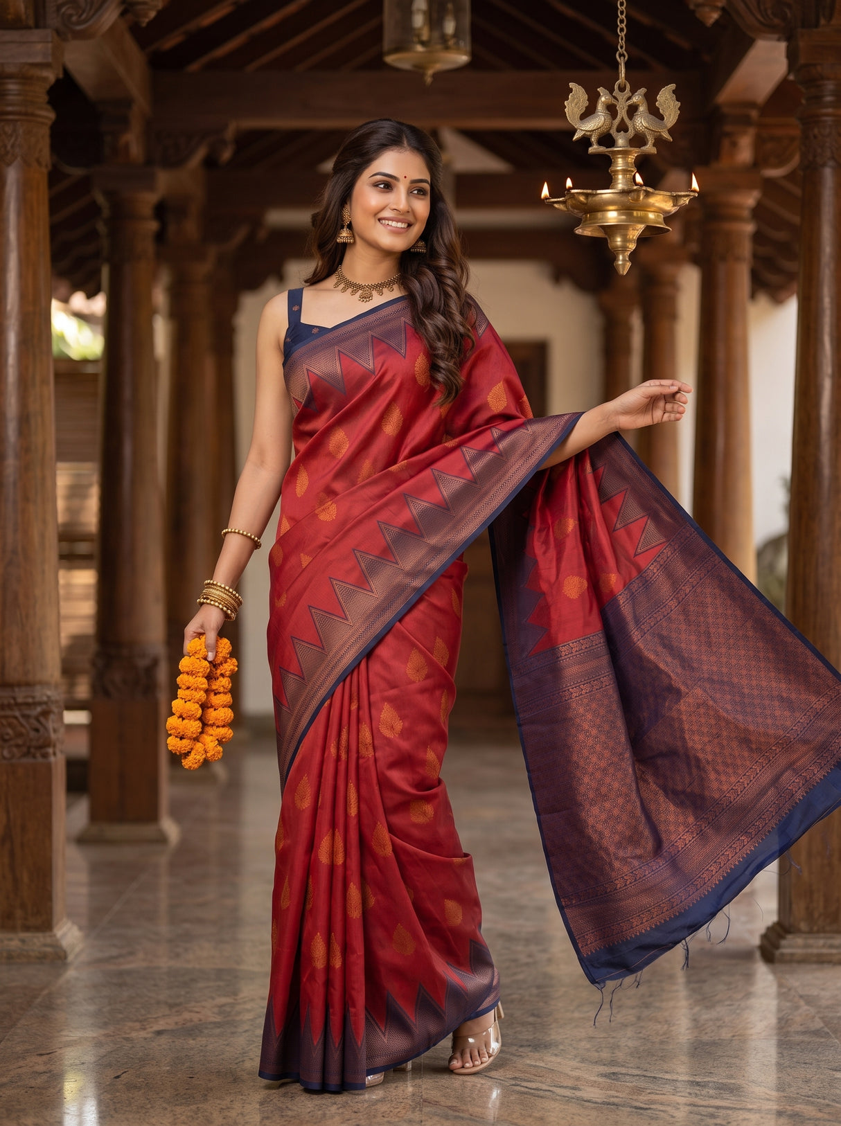 MIMOSA Gajari Saree Saree — pose 5 styling detail