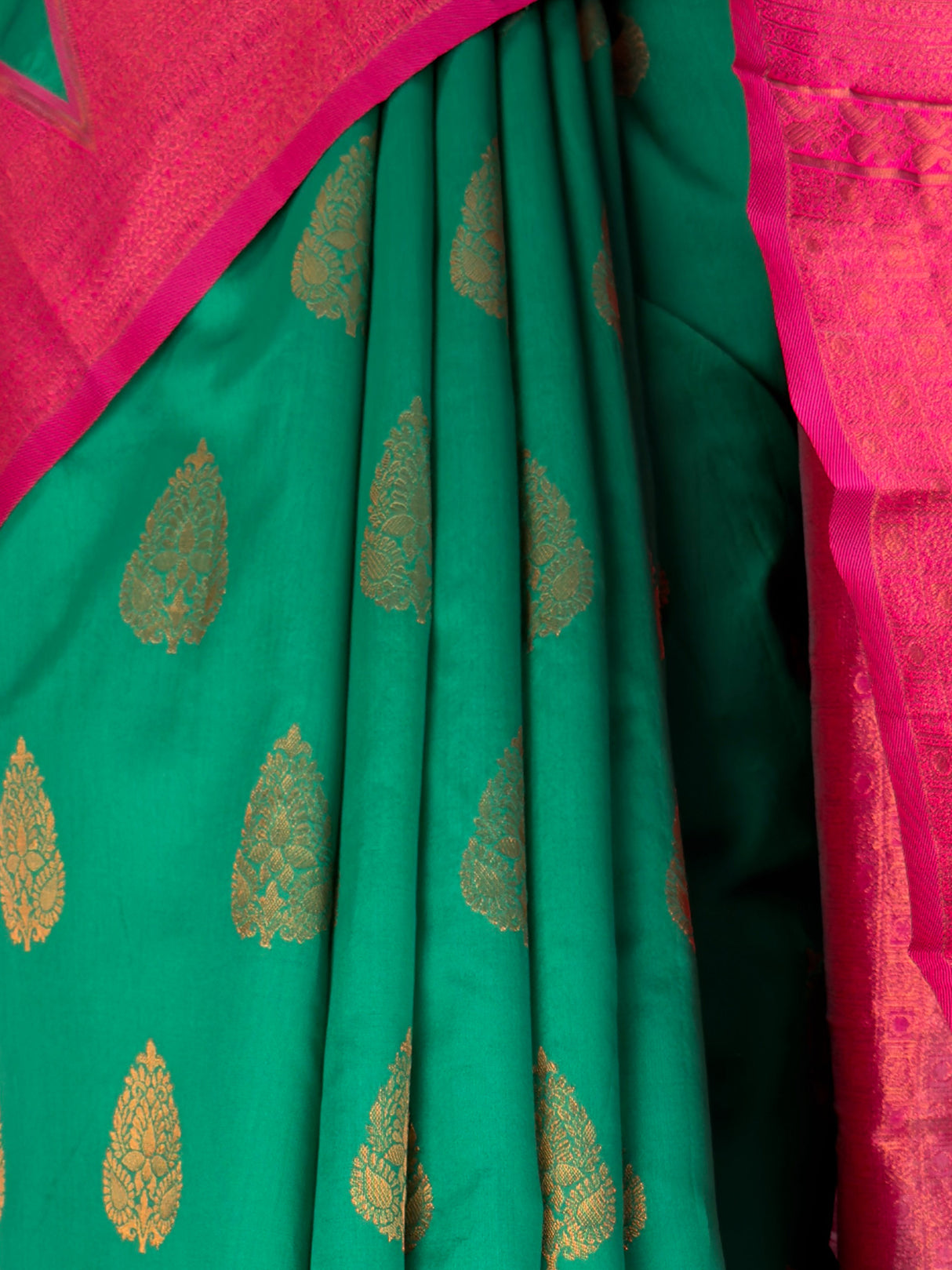 MIMOSA Green Saree Saree — fleets shot full lifestyle