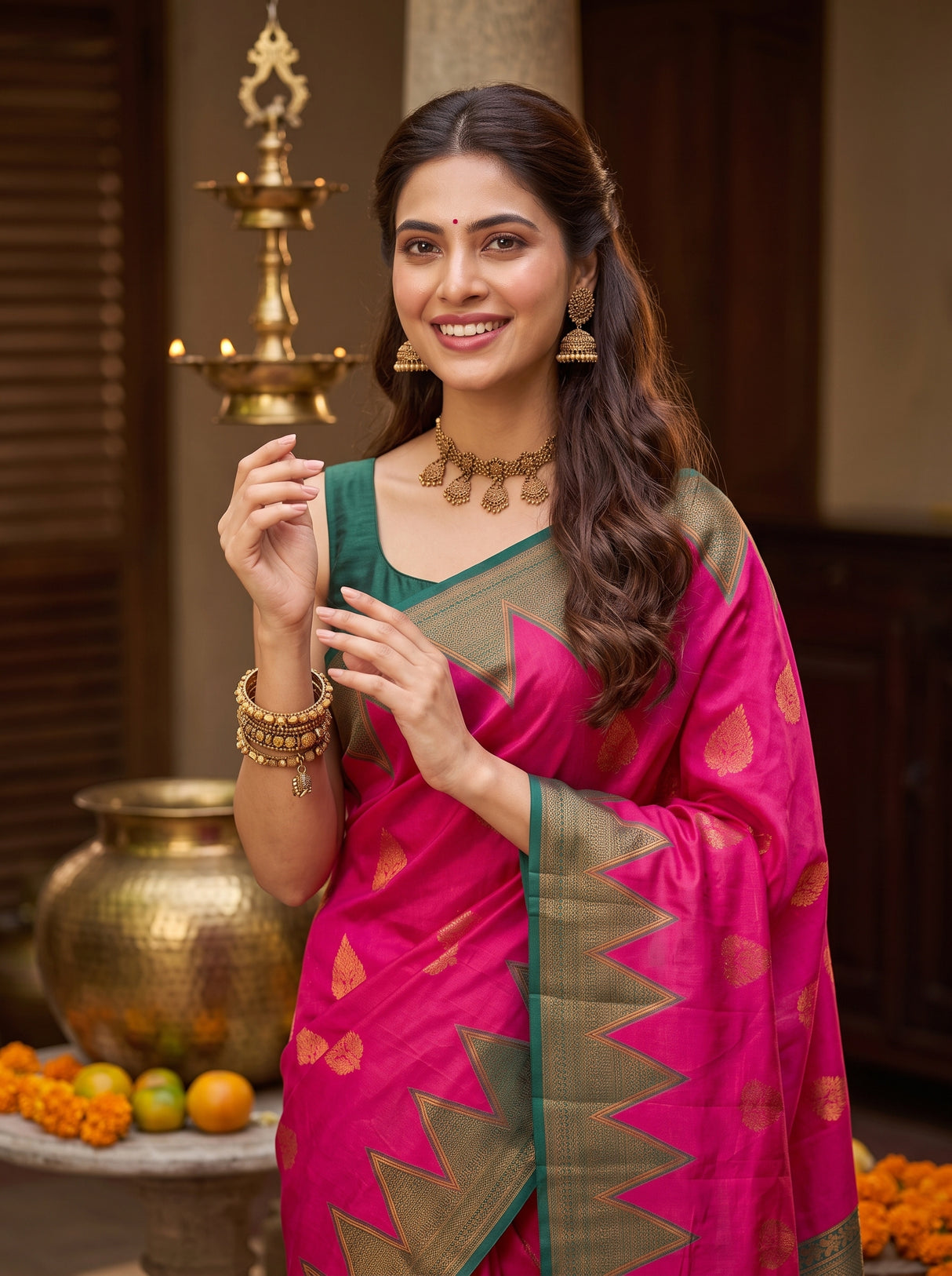 MIMOSA Rani Saree Saree — pose 10 styling detail