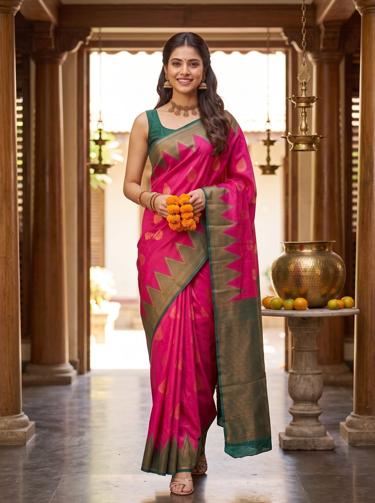 MIMOSA Rani Saree Saree — pose 6 styling detail
