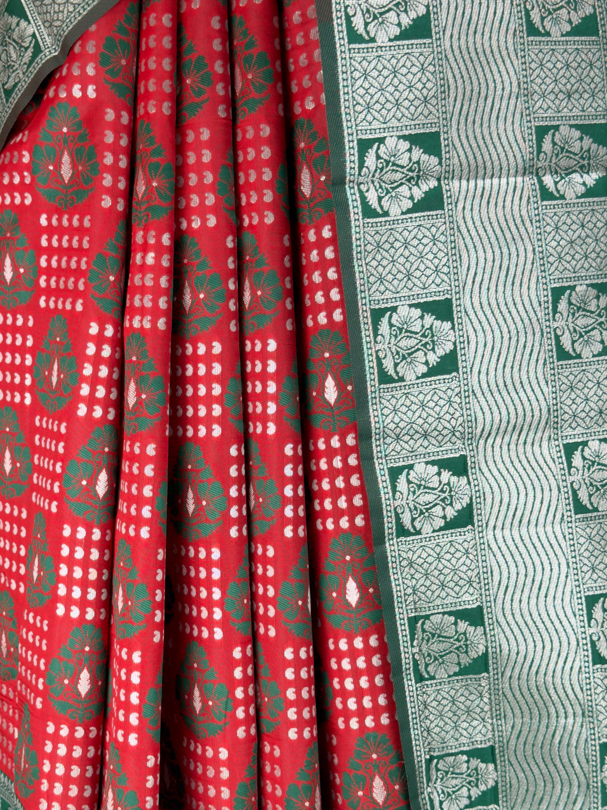 MIMOSA Red Banarasi Art Silk Saree — fleets shot full lifestyle