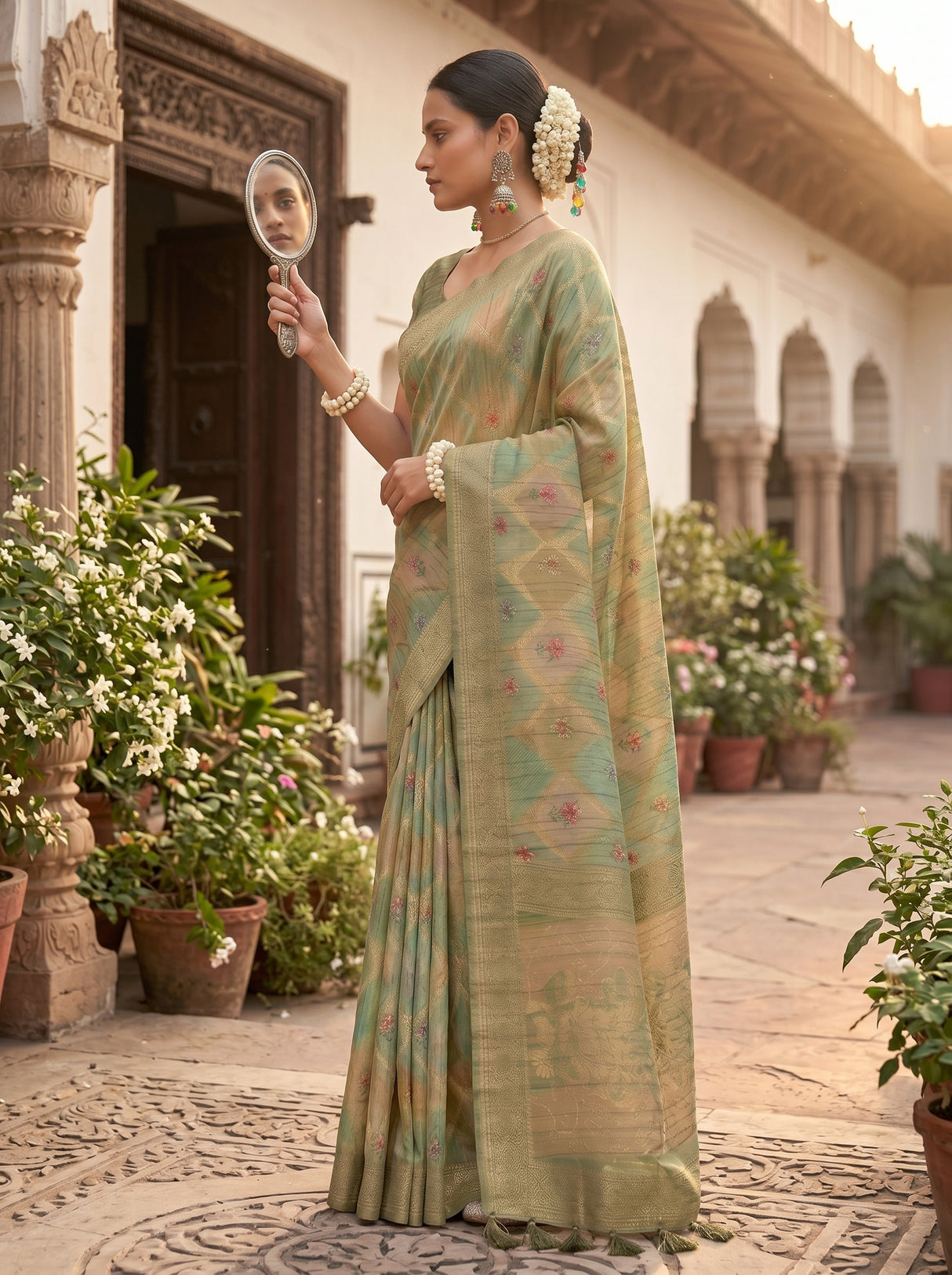 MIMOSA Saree Saree — pose 3 styling detail