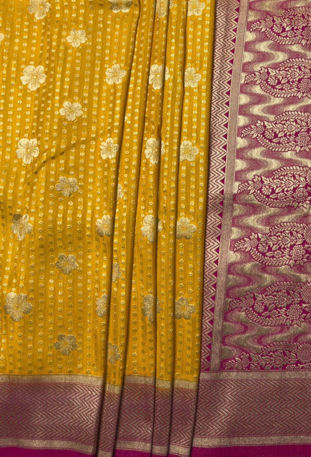 MIMOSA Parrot Royal Blue Mysore Silk crepe Saree β fleets shot full lifestyle