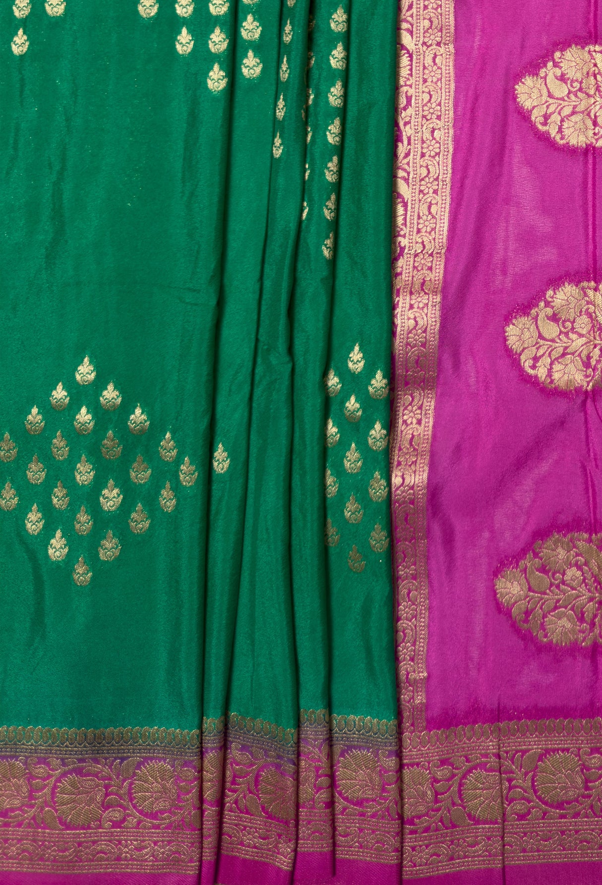 MIMOSA Rama Mysore Silk crepe Saree β fleets shot full lifestyle