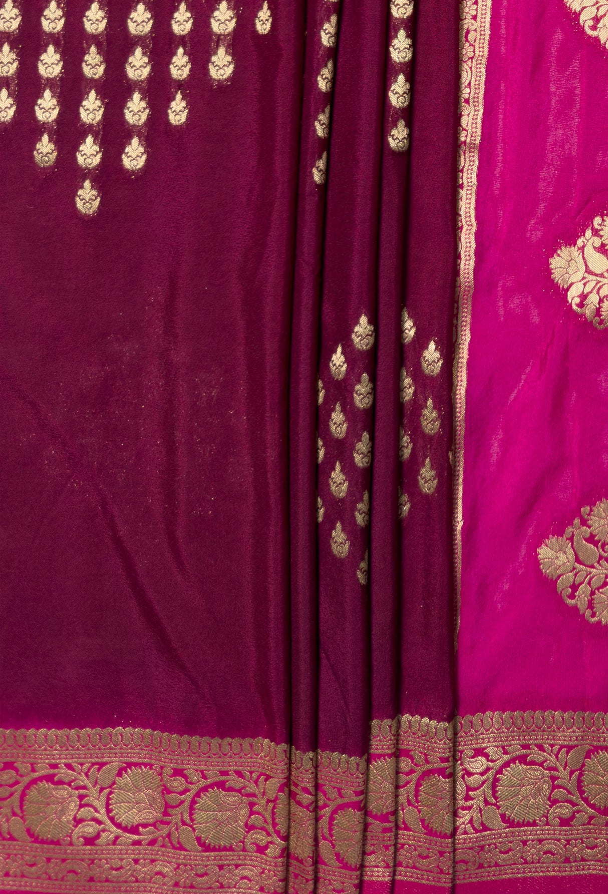 MIMOSA Wine Mysore Silk crepe Saree β fleets shot full lifestyle
