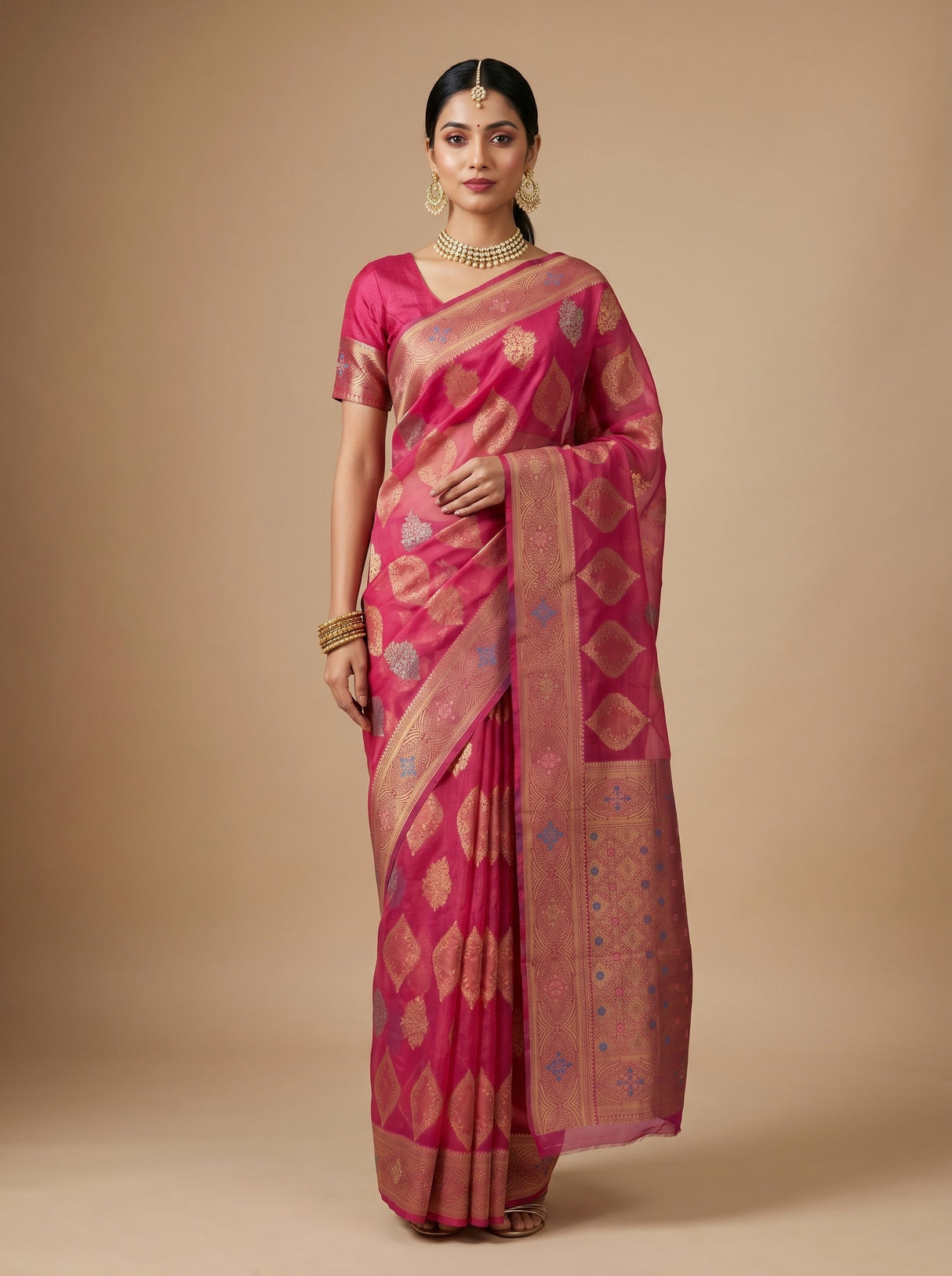 MIMOSA Saree Saree — front view on mannequin