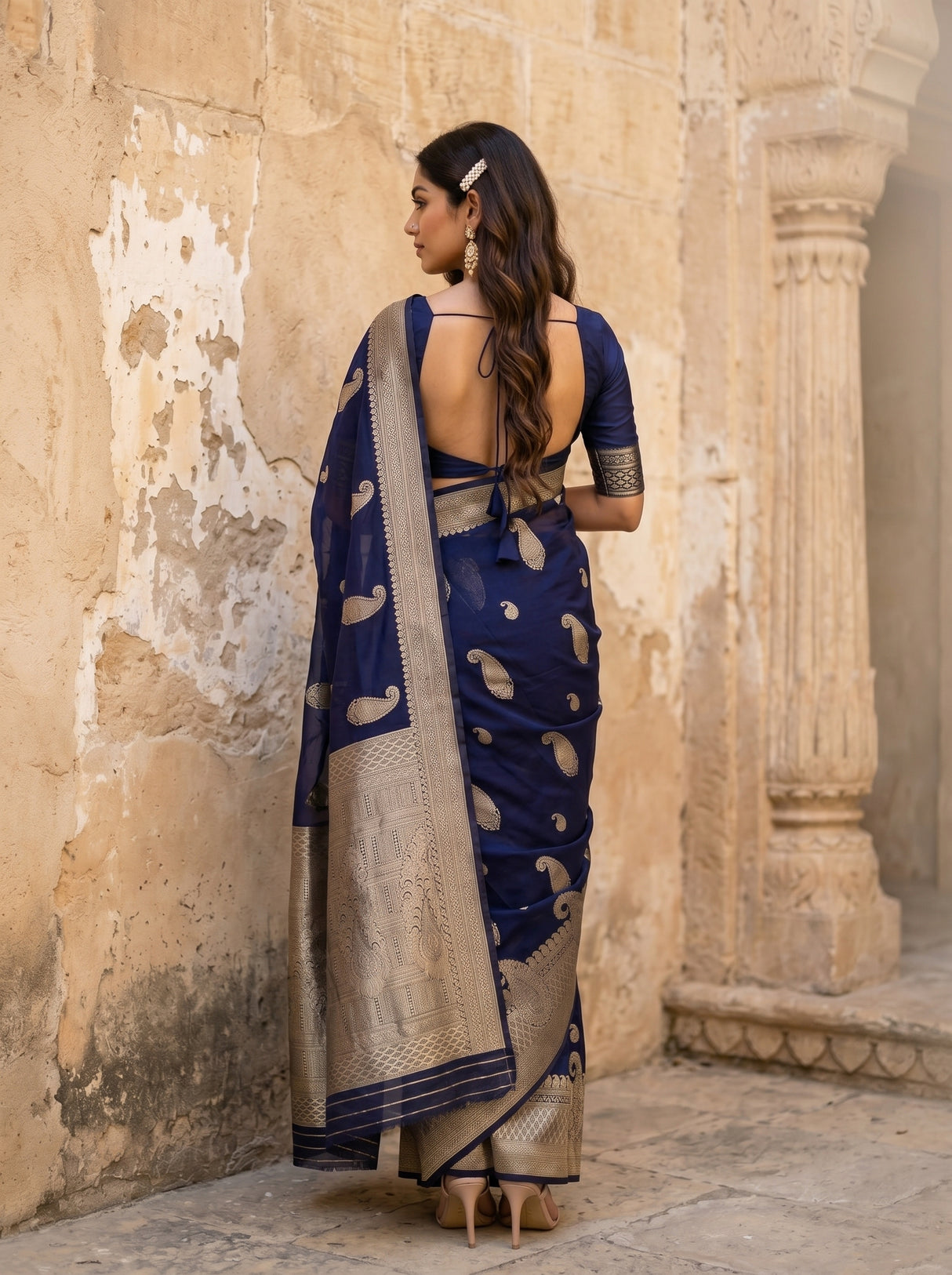 MIMOSA Saree Saree — pose 2 styling detail