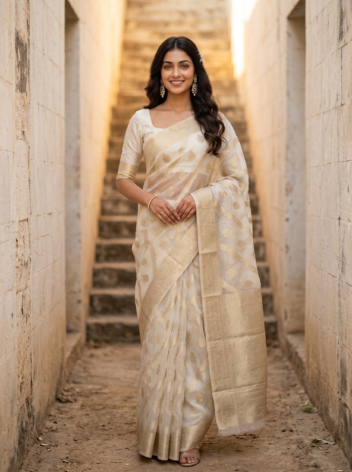 MIMOSA Saree Saree — front view on mannequin