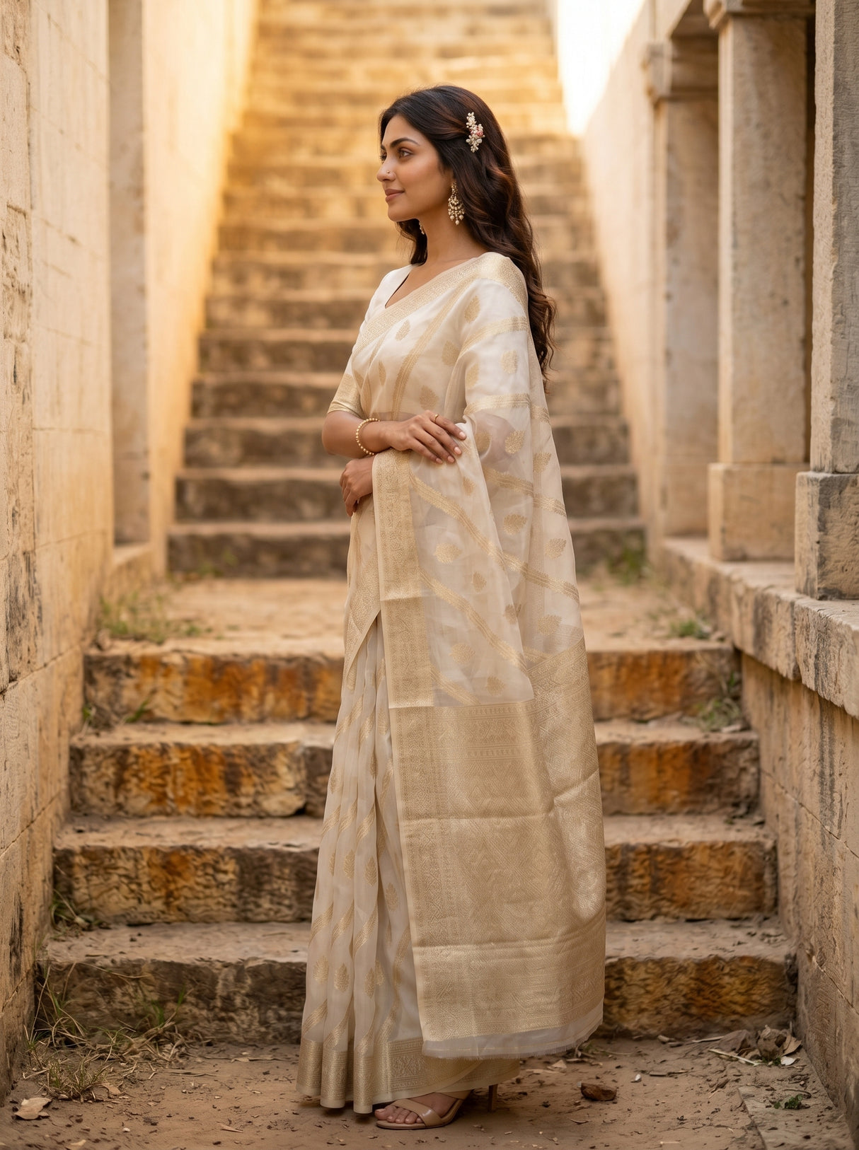 MIMOSA Saree Saree — pose 3 styling detail