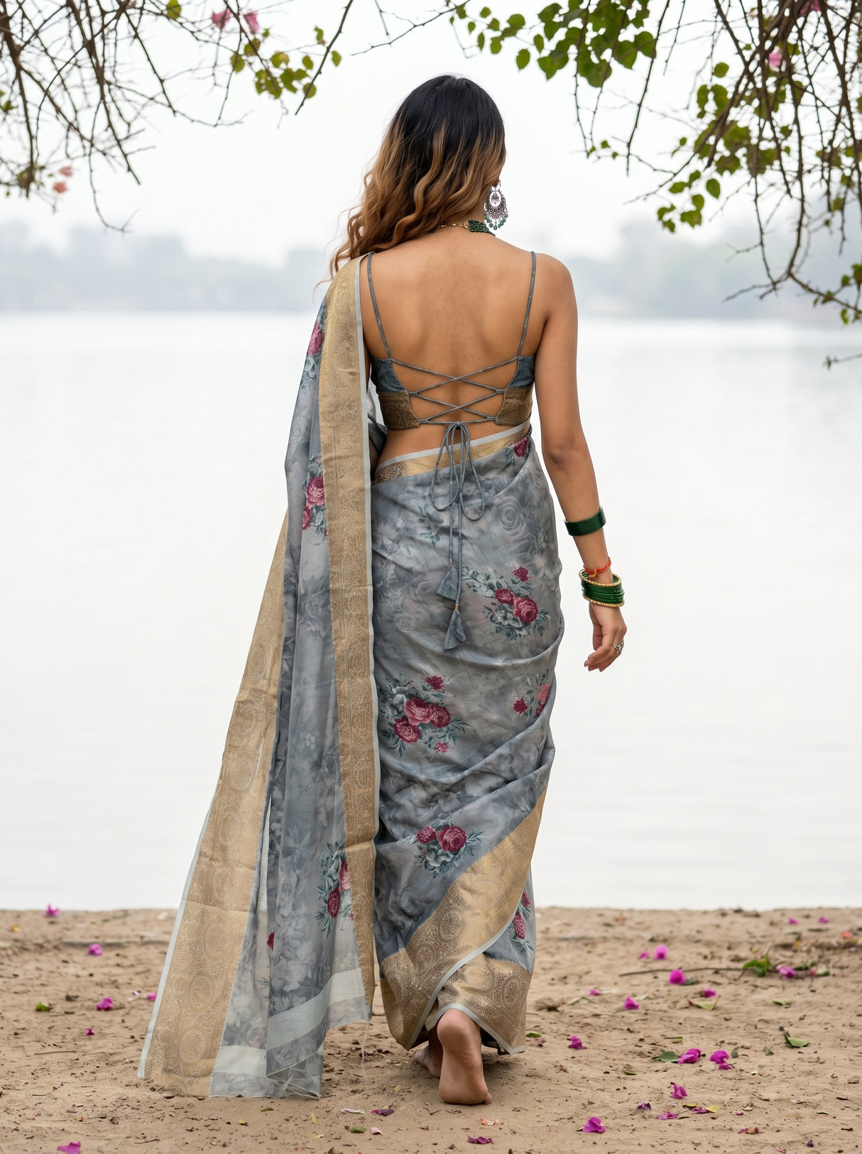 MIMOSA Saree Saree — pose 2 styling detail