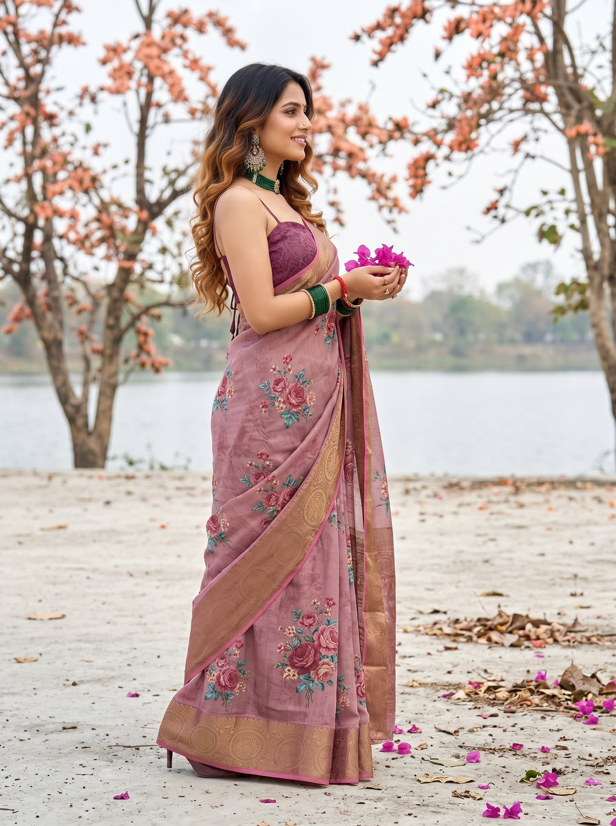 MIMOSA Saree Saree — pose 3 styling detail