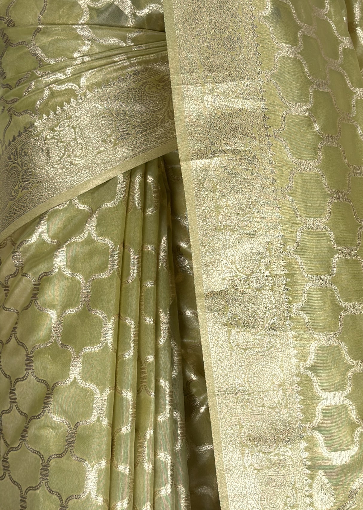MIMOSA Olive Banarasi Art Silk Saree β fleets shot full lifestyle