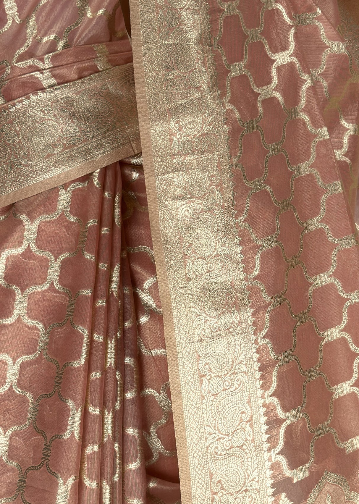 MIMOSA Pink Banarasi Art Silk Saree β fleets shot full lifestyle