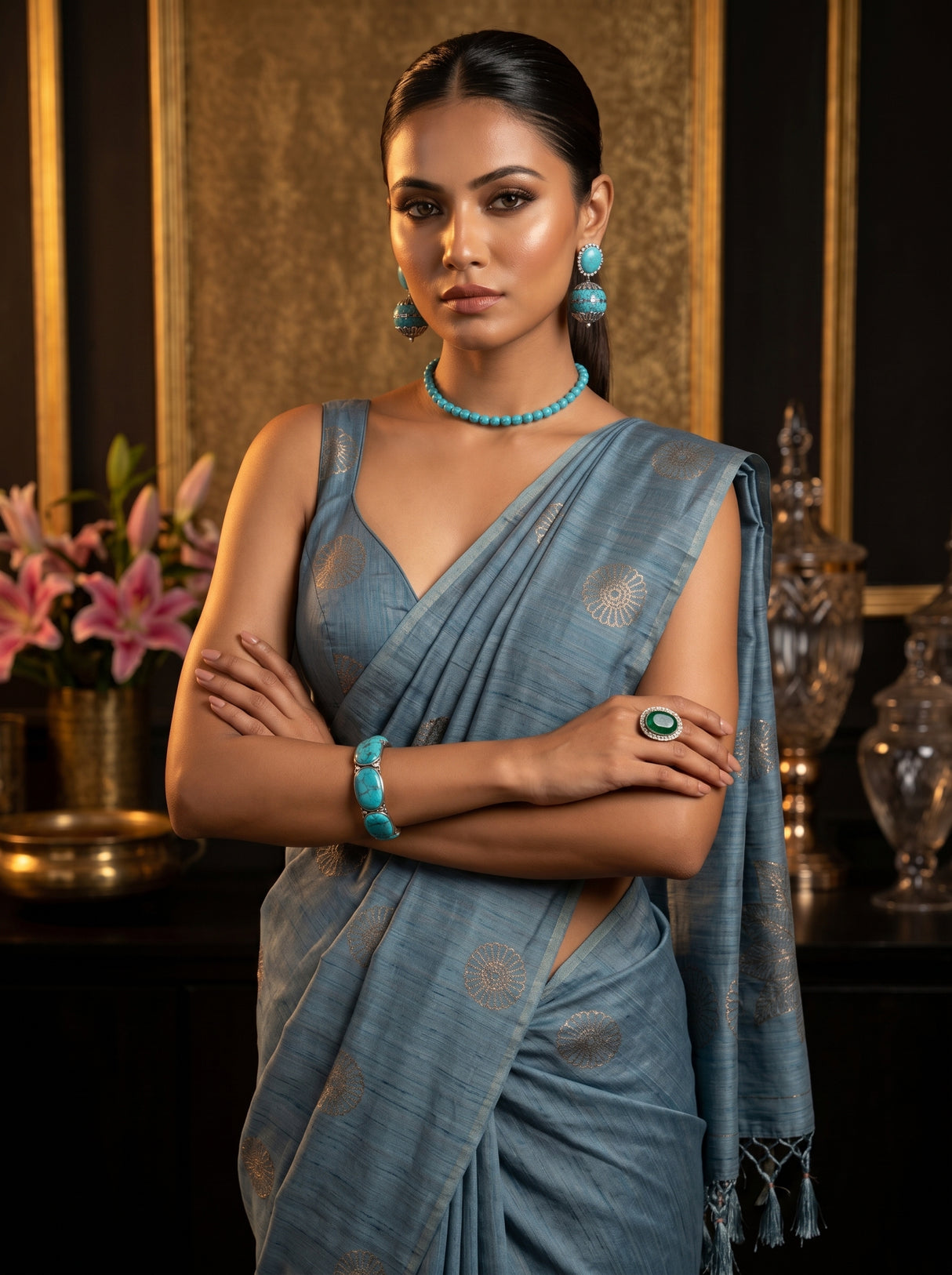 MIMOSA Saree Saree — pose 10 styling detail