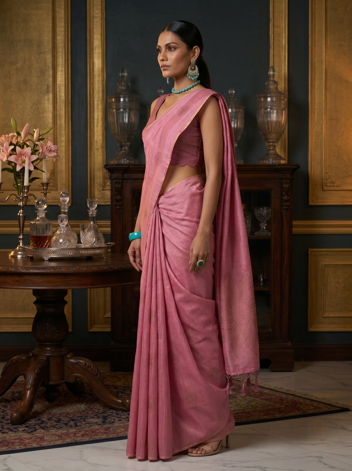 MIMOSA Saree Saree — pose 3 styling detail