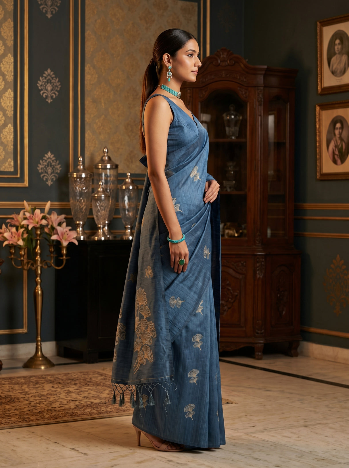 MIMOSA Saree Saree — pose 3 styling detail
