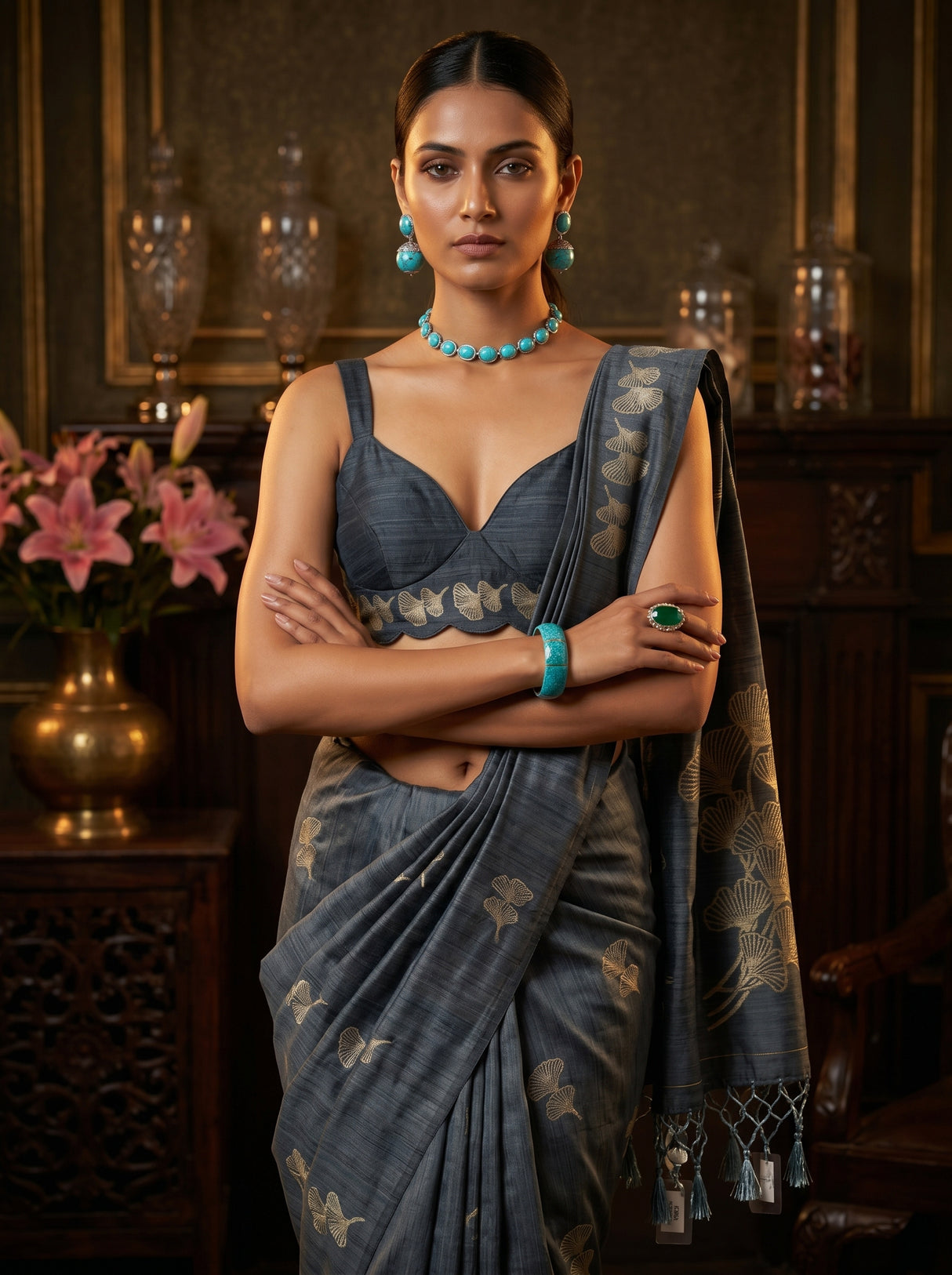 MIMOSA Saree Saree — pose 10 styling detail