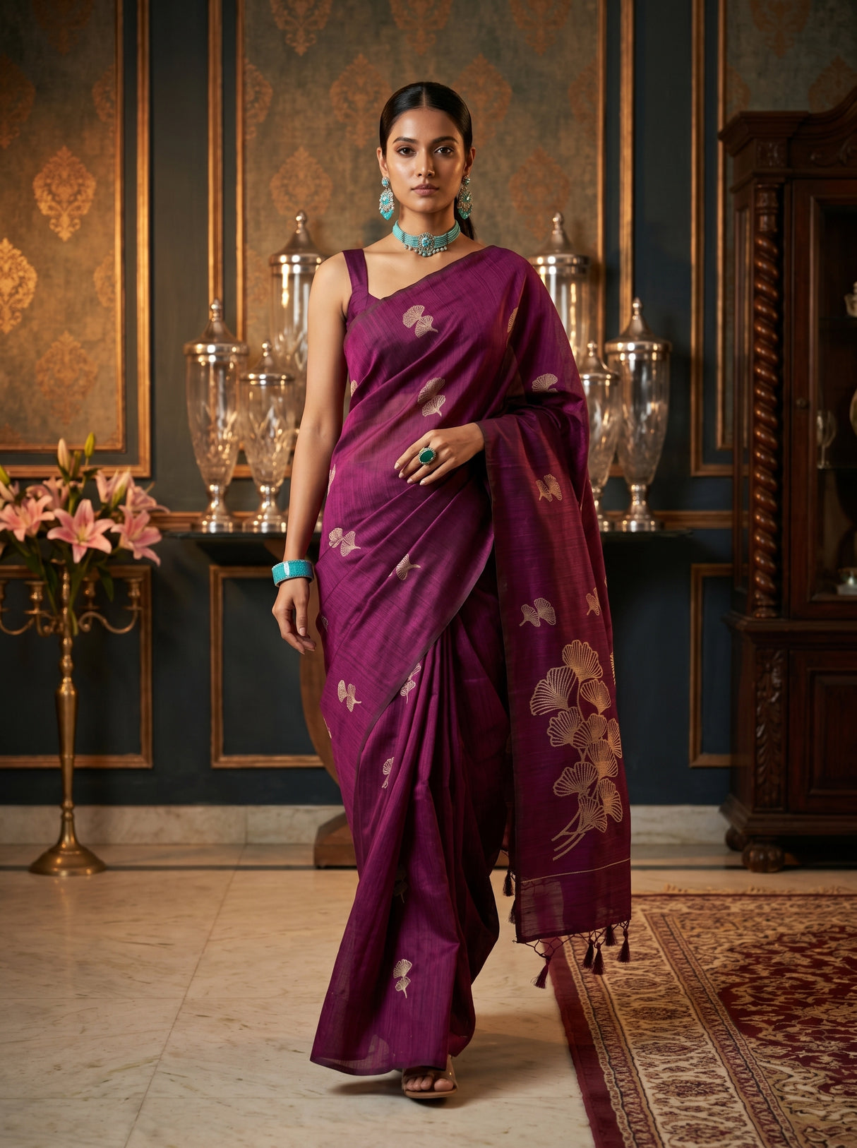 MIMOSA Saree Saree — front view on mannequin