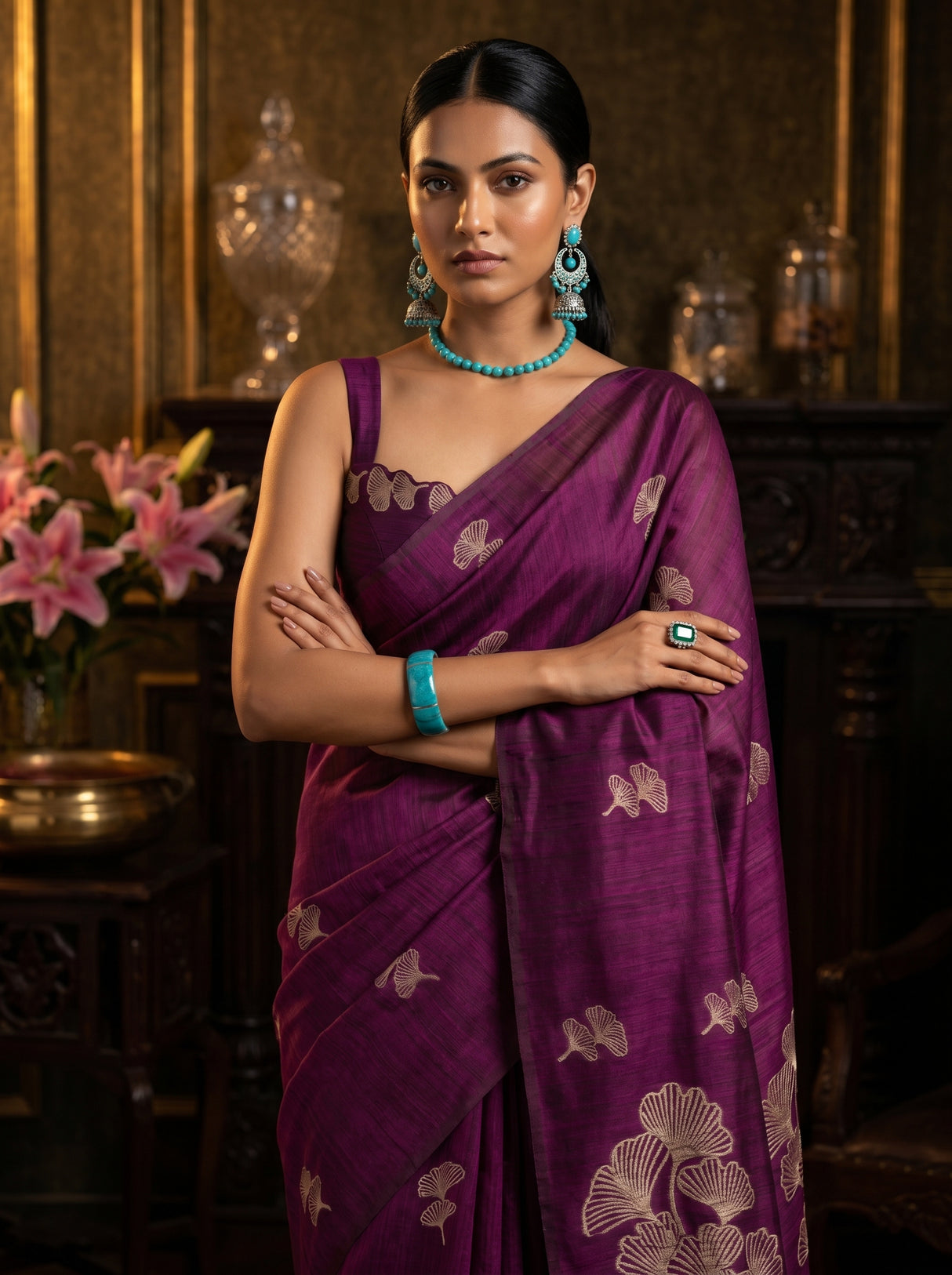 MIMOSA Saree Saree — pose 10 styling detail