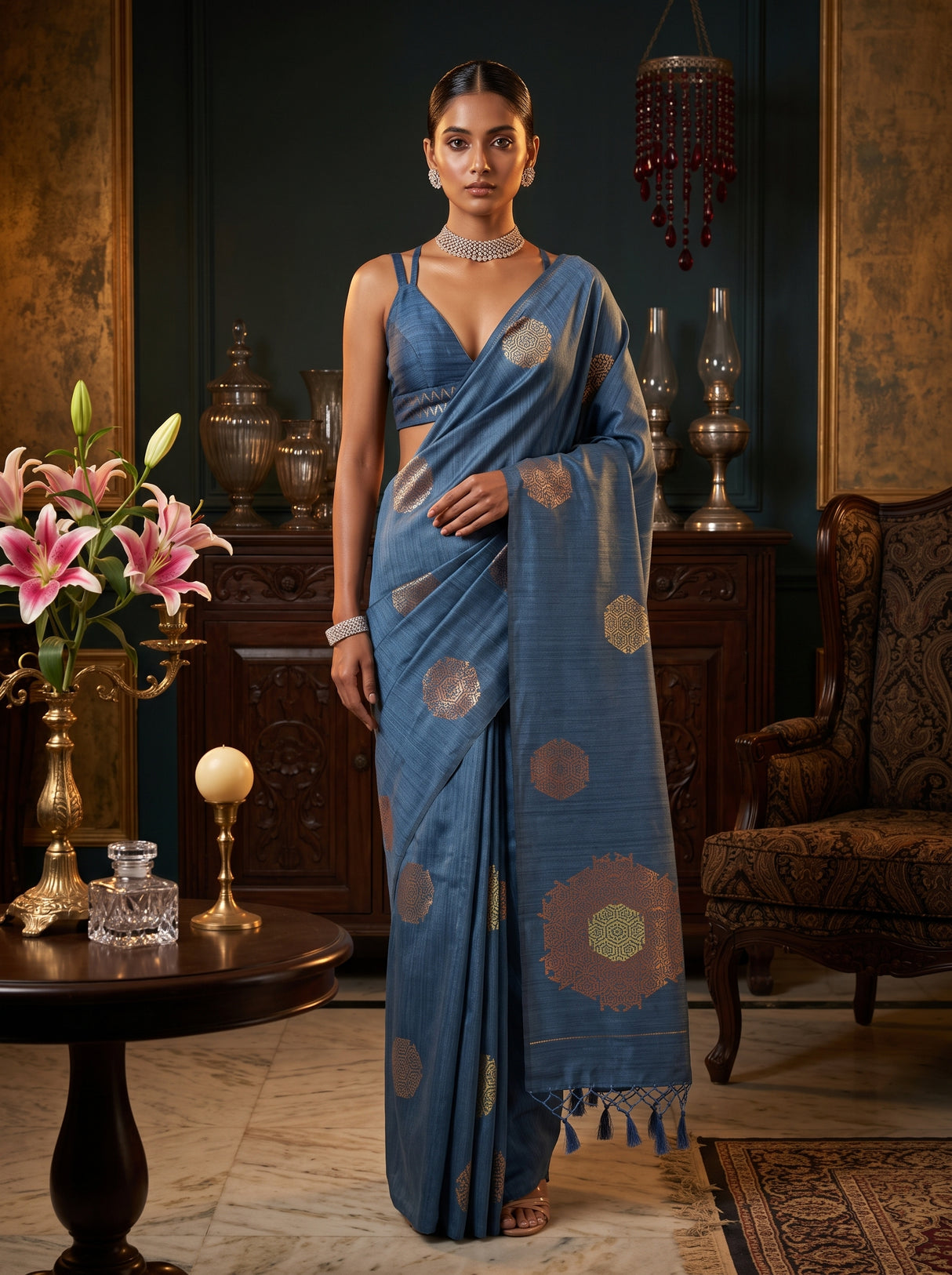 MIMOSA Saree Saree — front view on mannequin