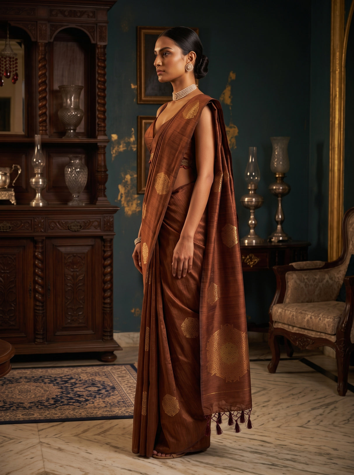 MIMOSA Saree Saree — pose 3 styling detail