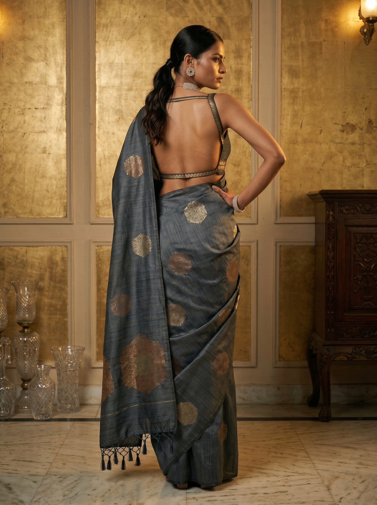 MIMOSA Saree Saree — pose 2 styling detail