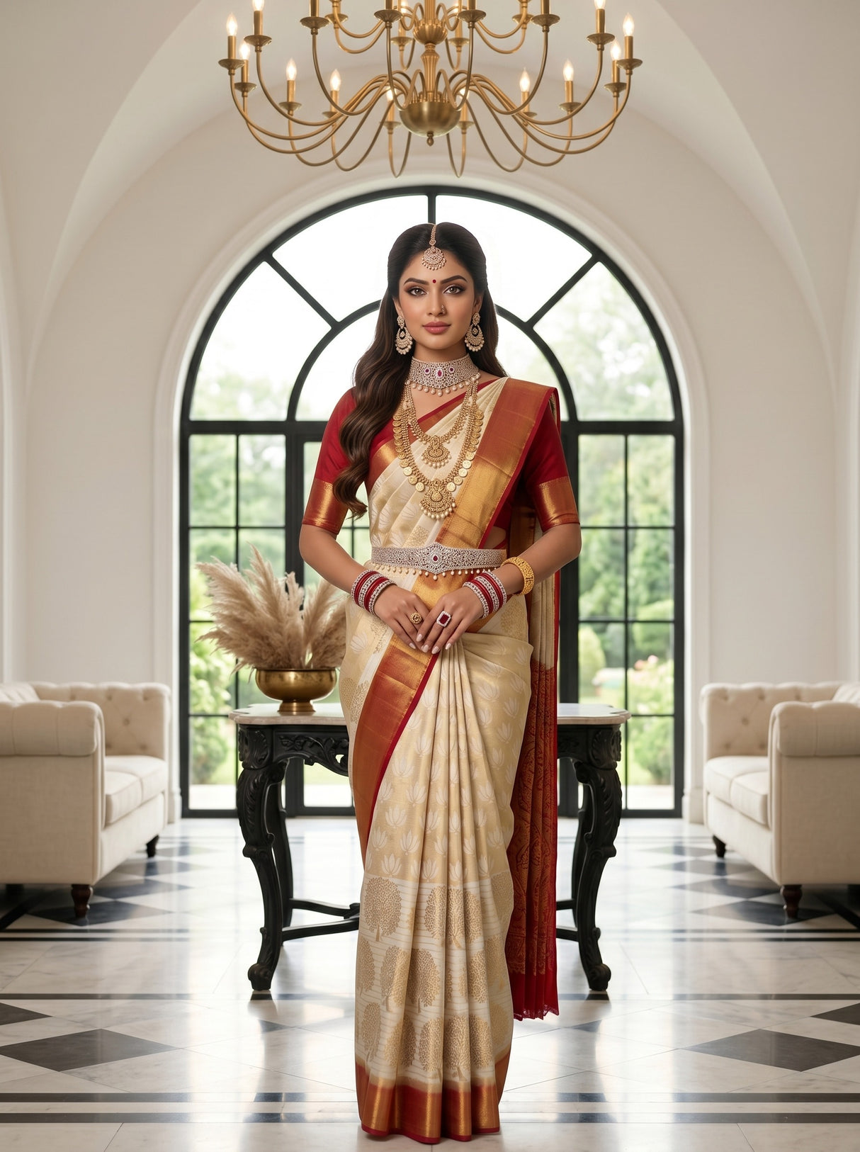 MIMOSA Saree Saree — front view on mannequin