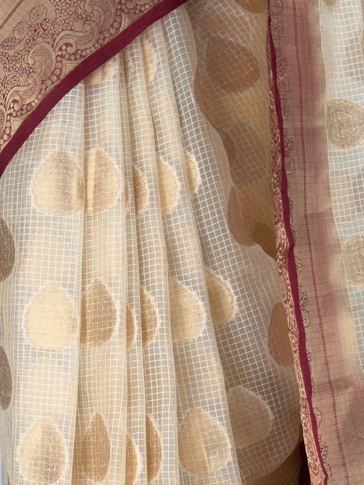 MIMOSA White Banarasi Saree — fleets shot full lifestyle