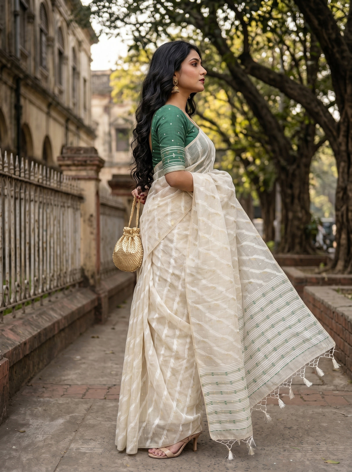 MIMOSA Saree Saree — pose 3 styling detail