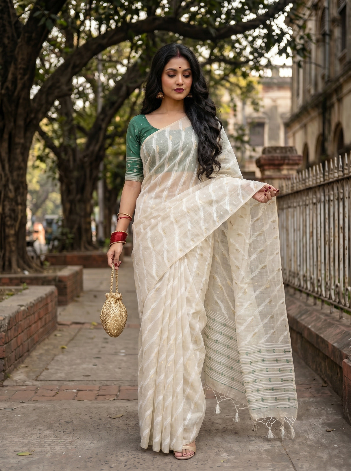 MIMOSA Saree Saree — pose 4 styling detail