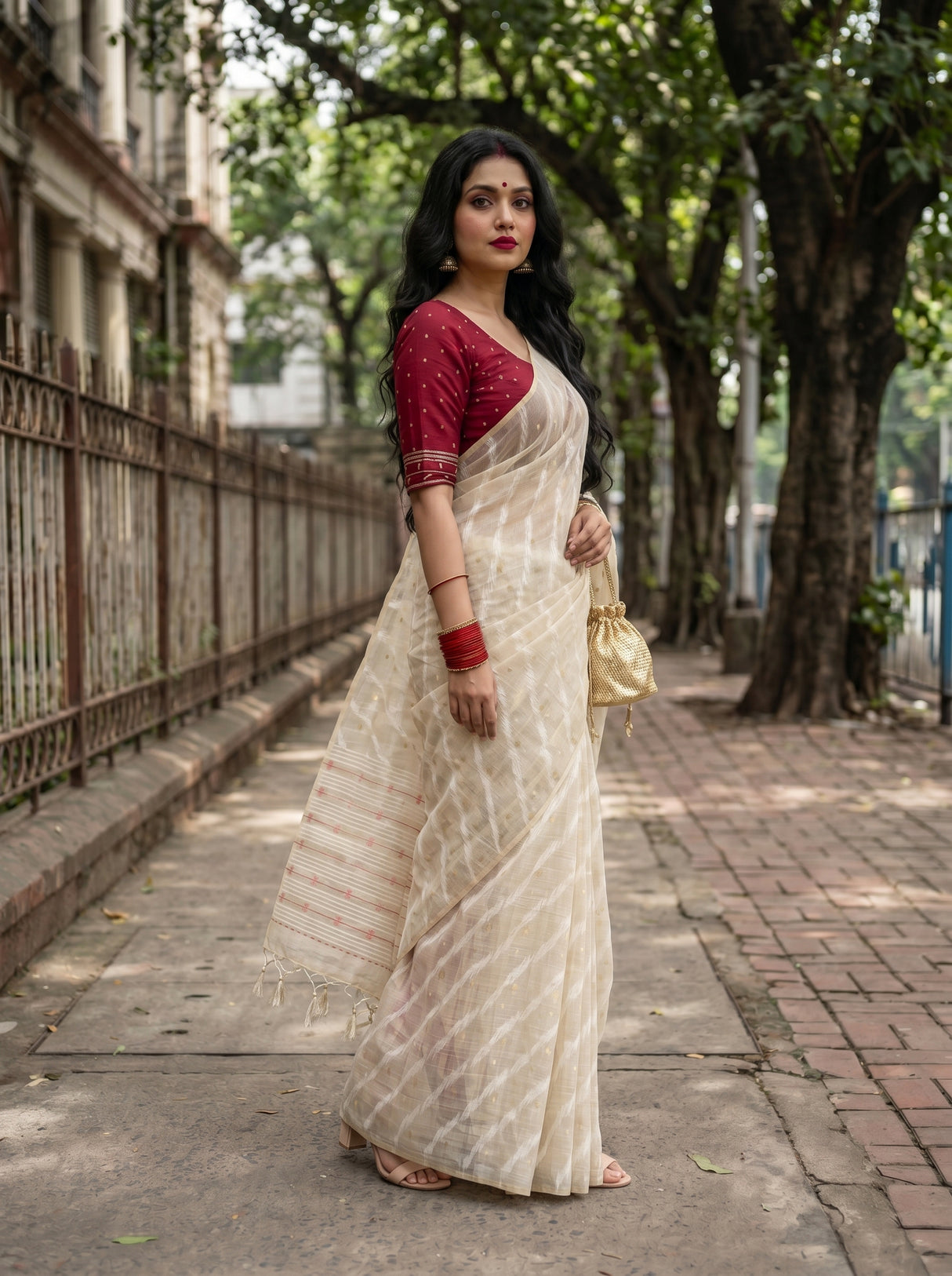 MIMOSA Saree Saree — pose 4 styling detail