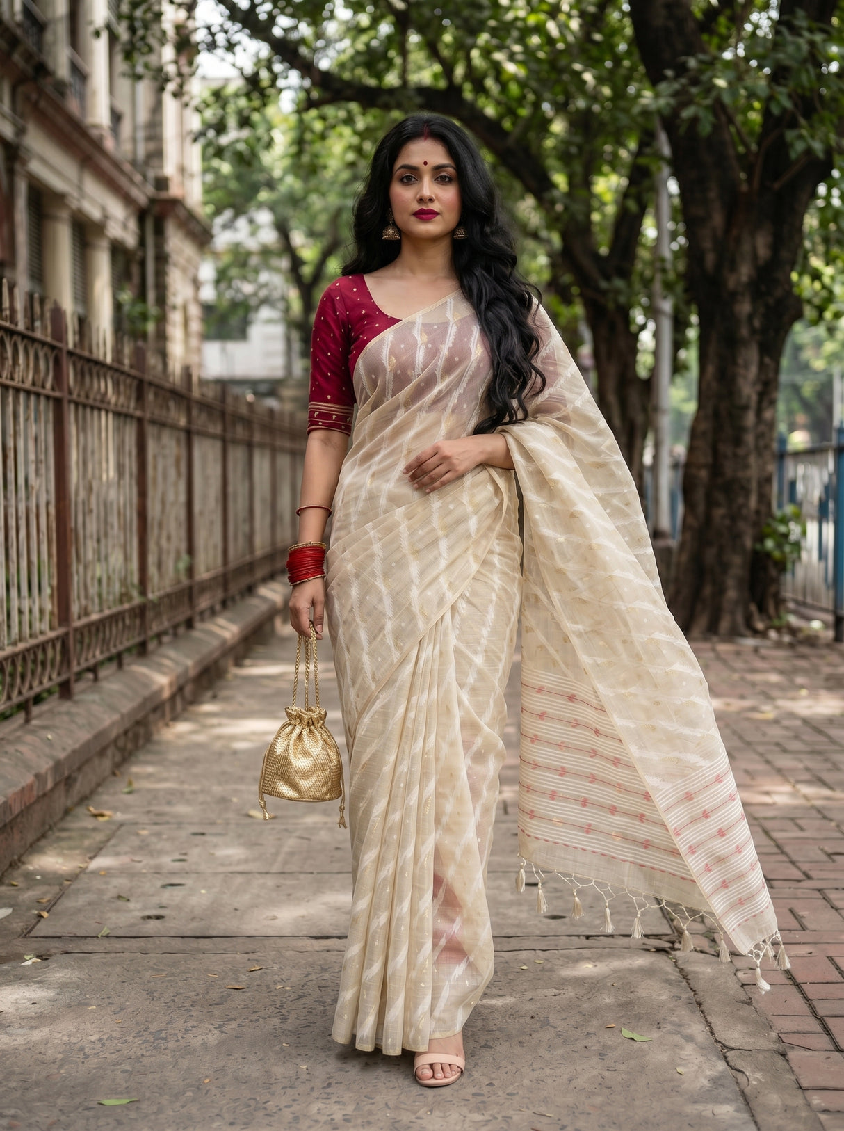 MIMOSA Saree Saree — pose 7 styling detail