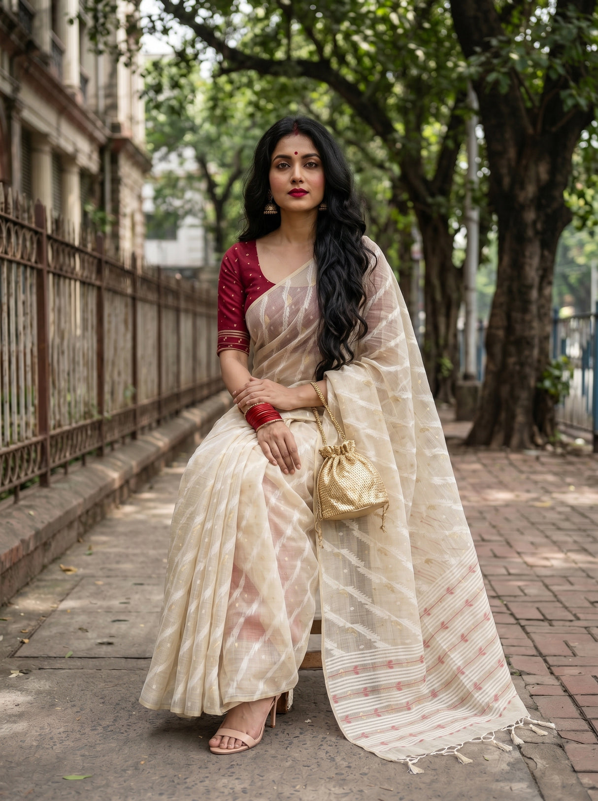 MIMOSA Saree Saree — pose 8 styling detail