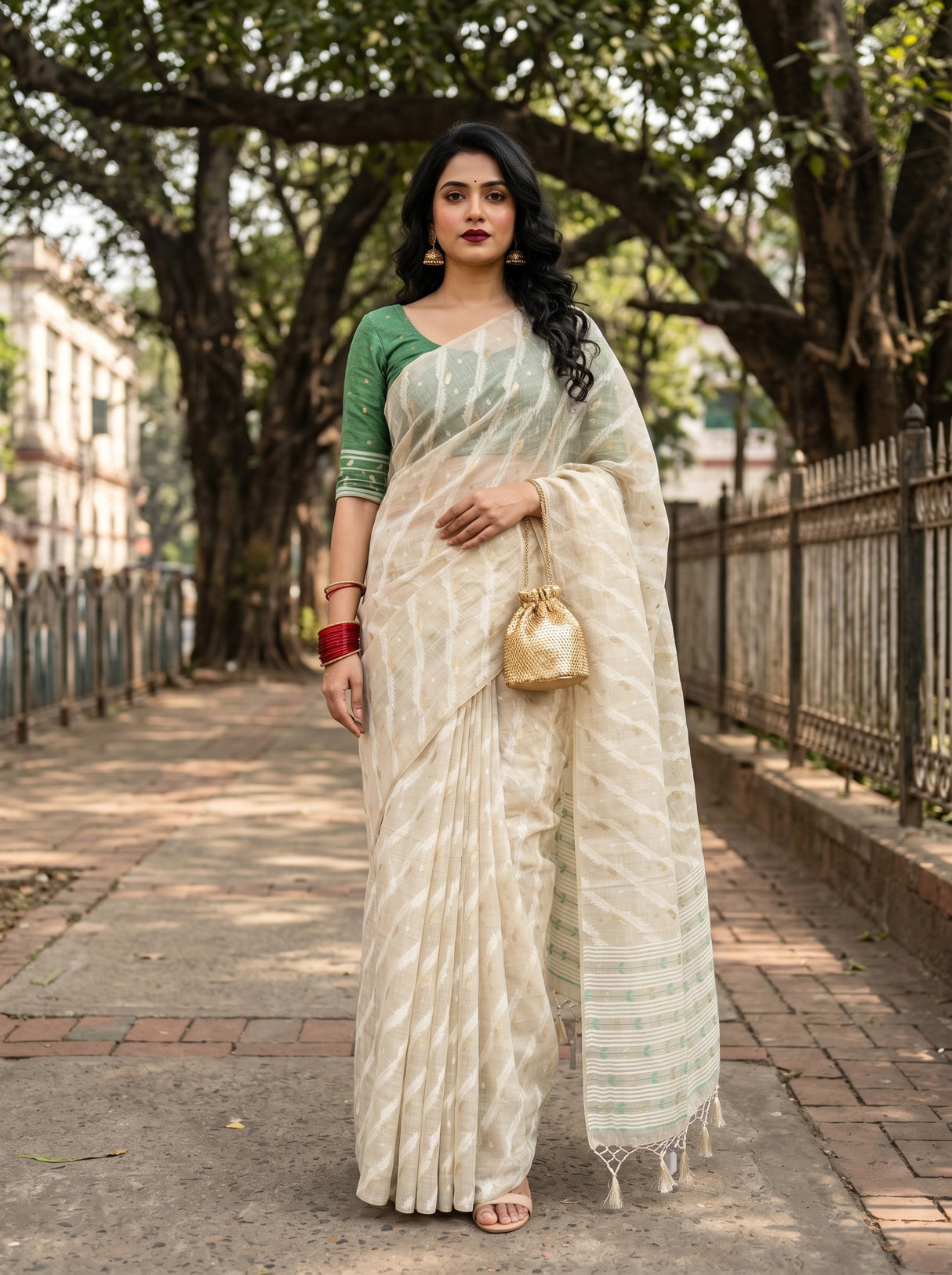 MIMOSA Saree Saree — front view on mannequin