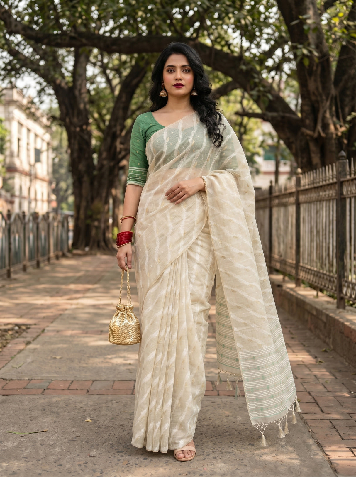 MIMOSA Saree Saree — pose 6 styling detail