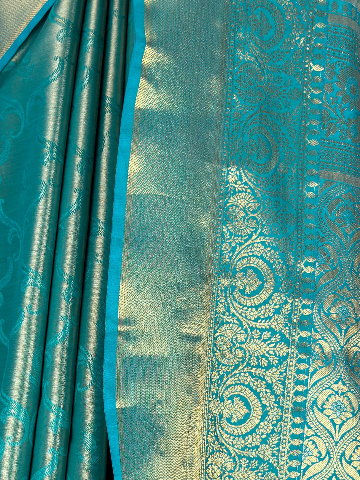 MIMOSA Sapphire Kanjivaram Art Silk Saree — fleets shot full lifestyle
