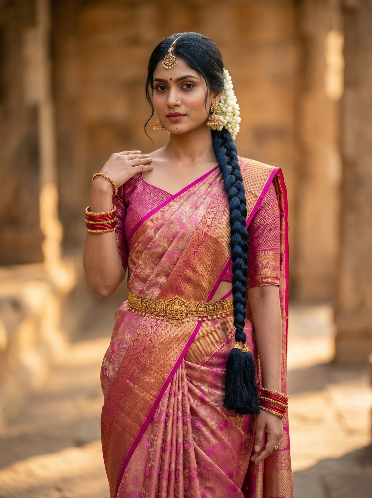 MIMOSA Gajari Saree Saree — pose 10 styling detail