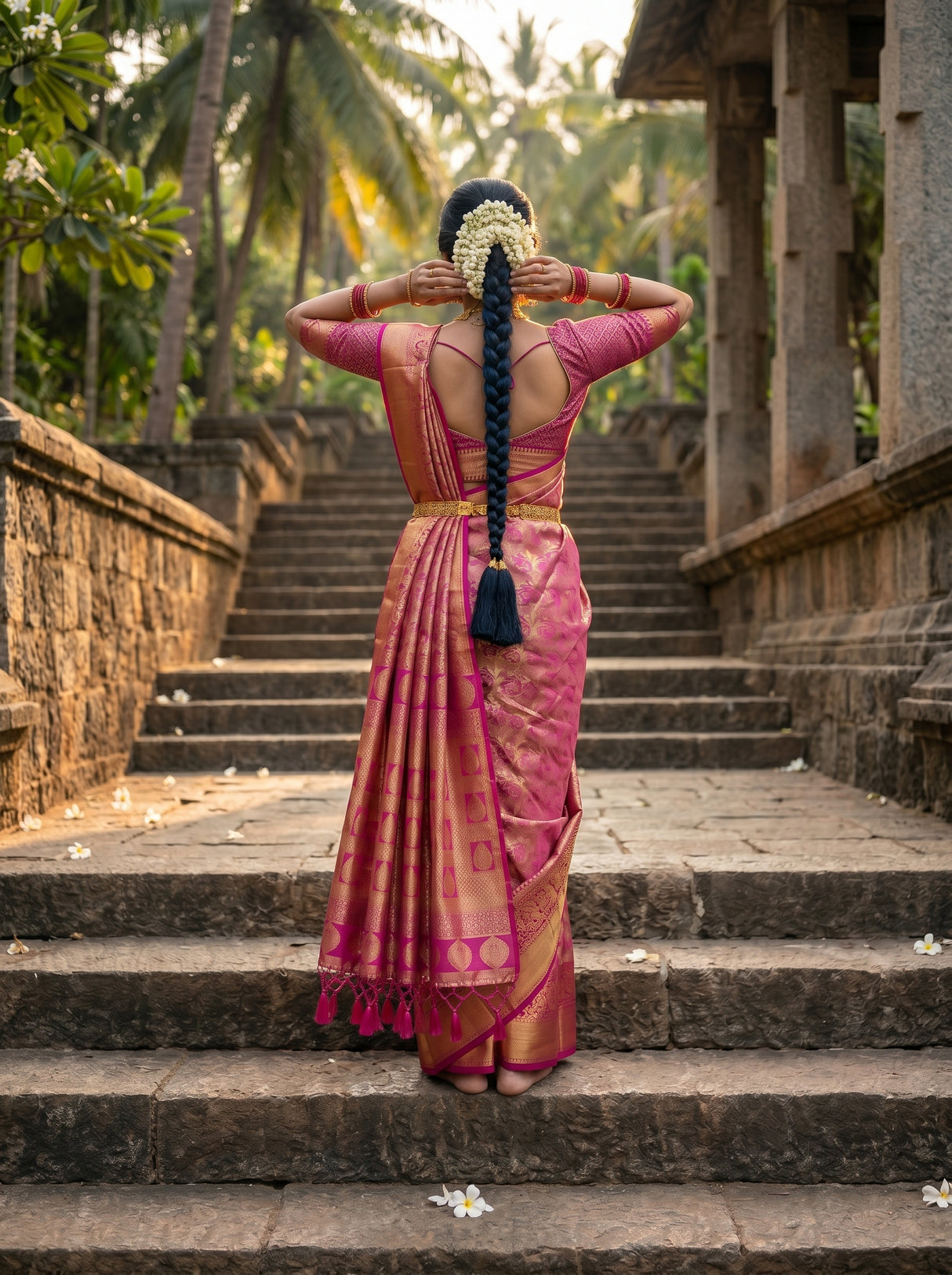 MIMOSA Gajari Saree Saree — pose 2 styling detail