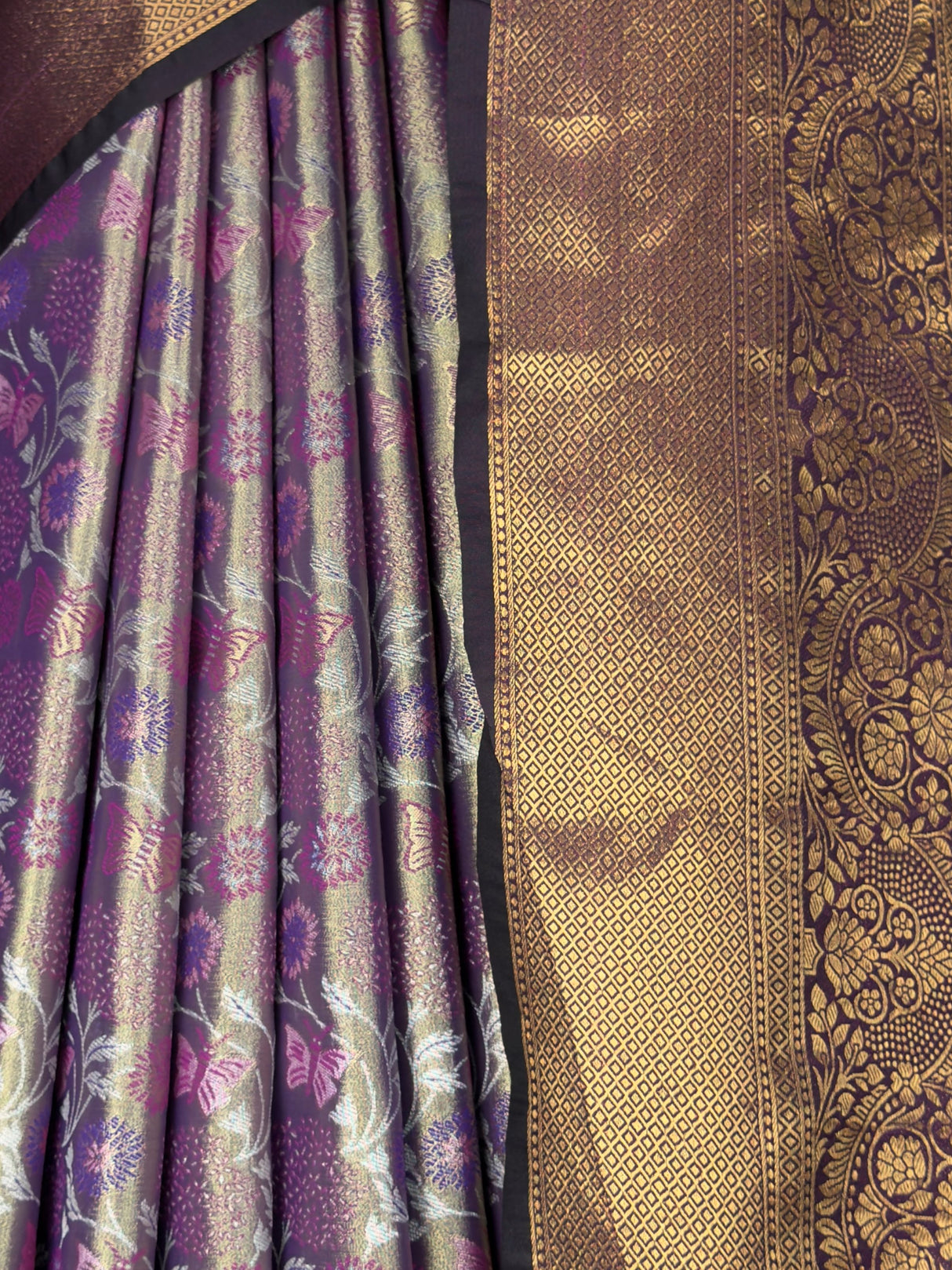 MIMOSA Lavender Saree Saree — fleets shot full lifestyle