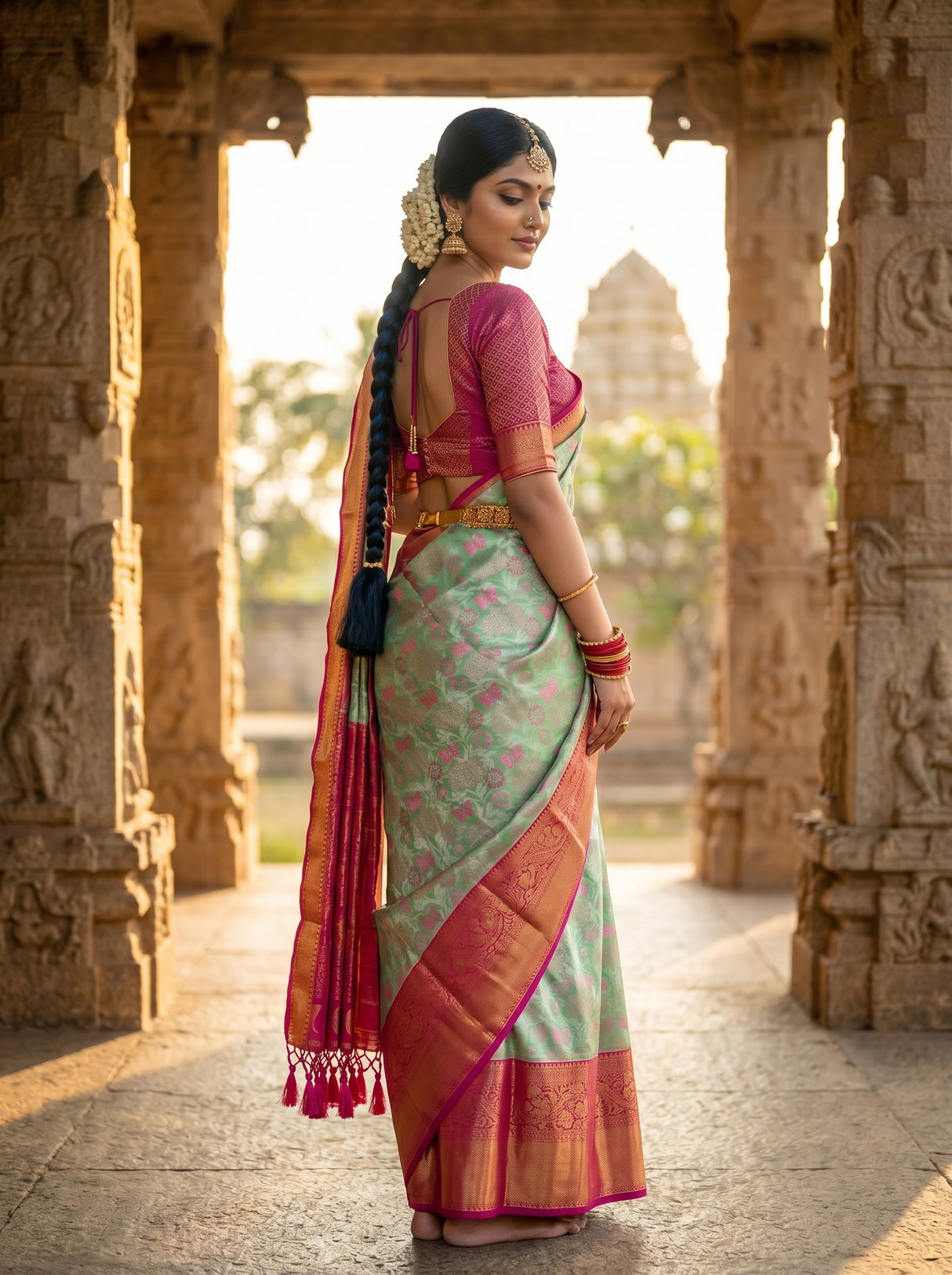 MIMOSA Rama Saree Saree — pose 7 styling detail