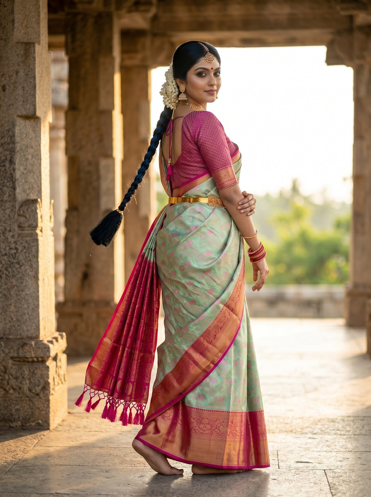 MIMOSA Rama Saree Saree — pose 9 styling detail