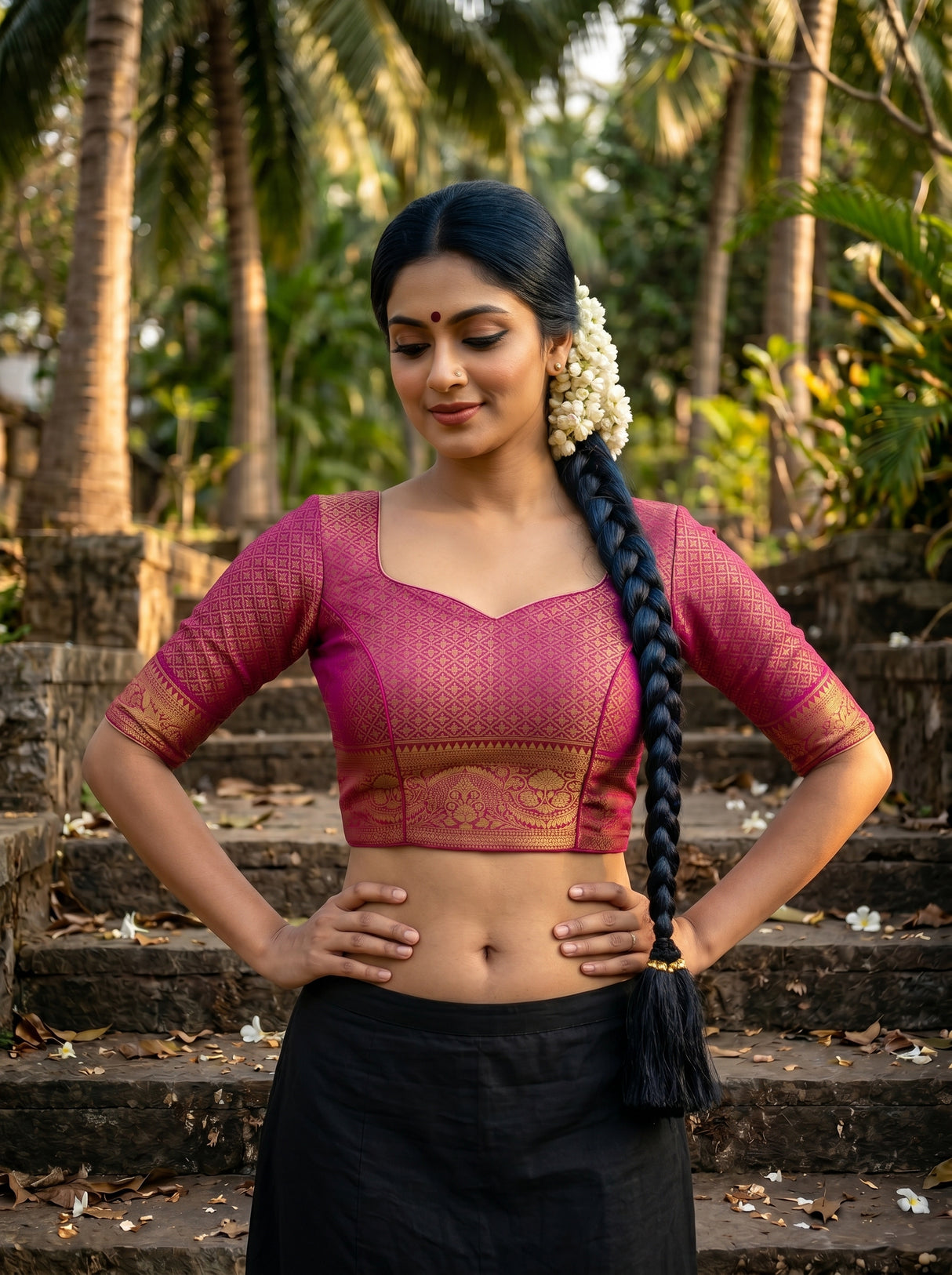 MIMOSA Rama Saree Saree — blouse close-up