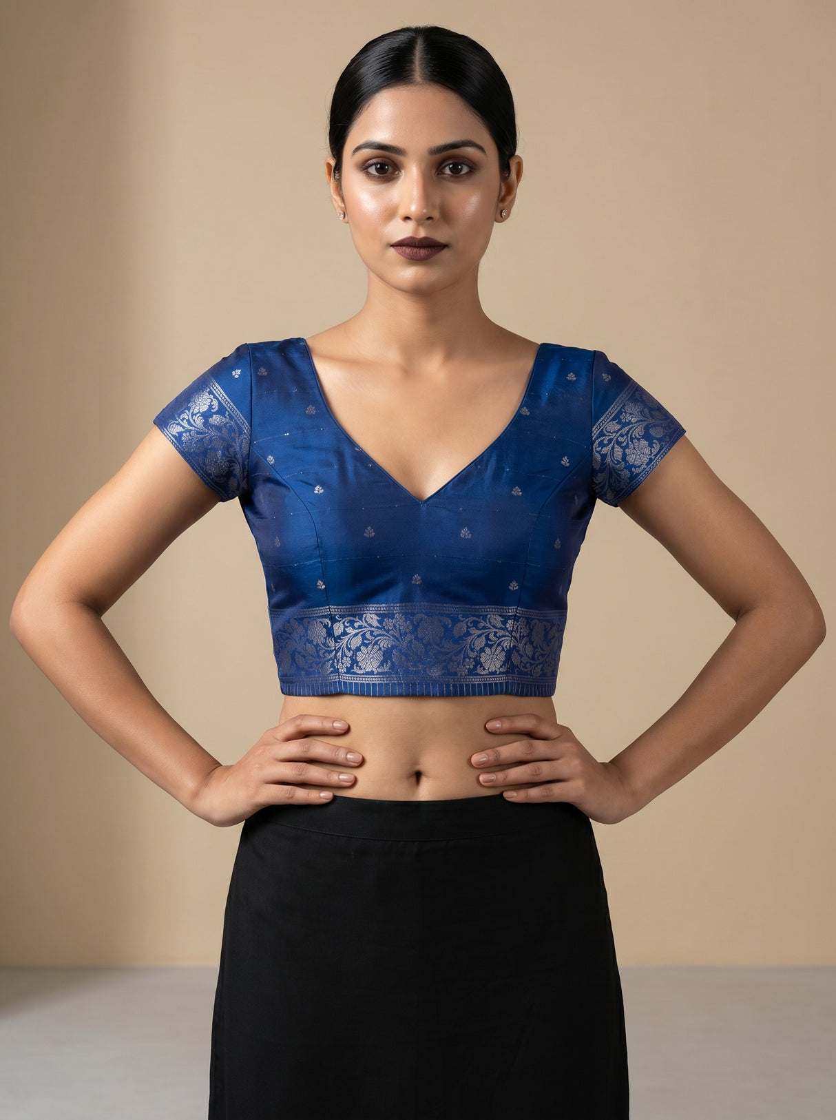 MIMOSA Liril Mysore Silk crepe Saree β blouse close-up