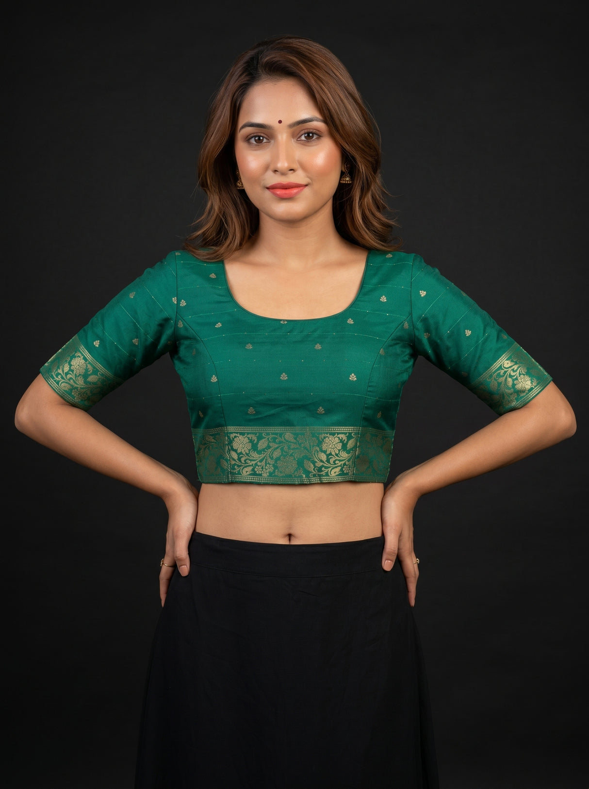 MIMOSA Rani Mysore Silk crepe Saree β blouse close-up